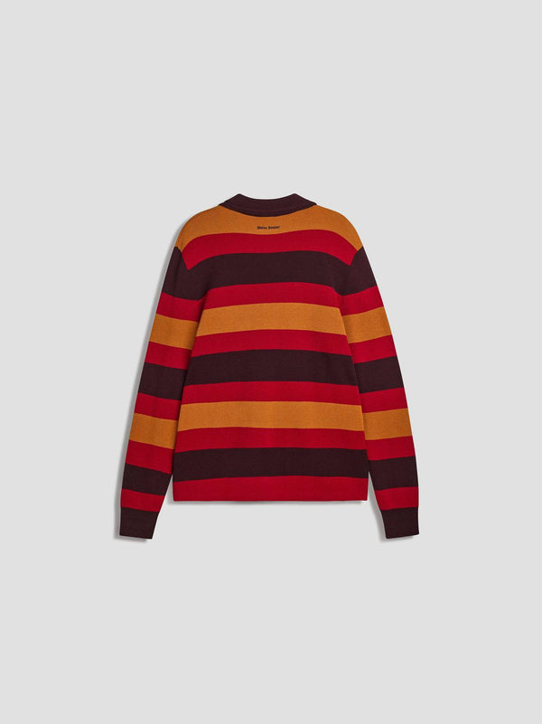 Wales bonner striped knit long-sleeve top multicol