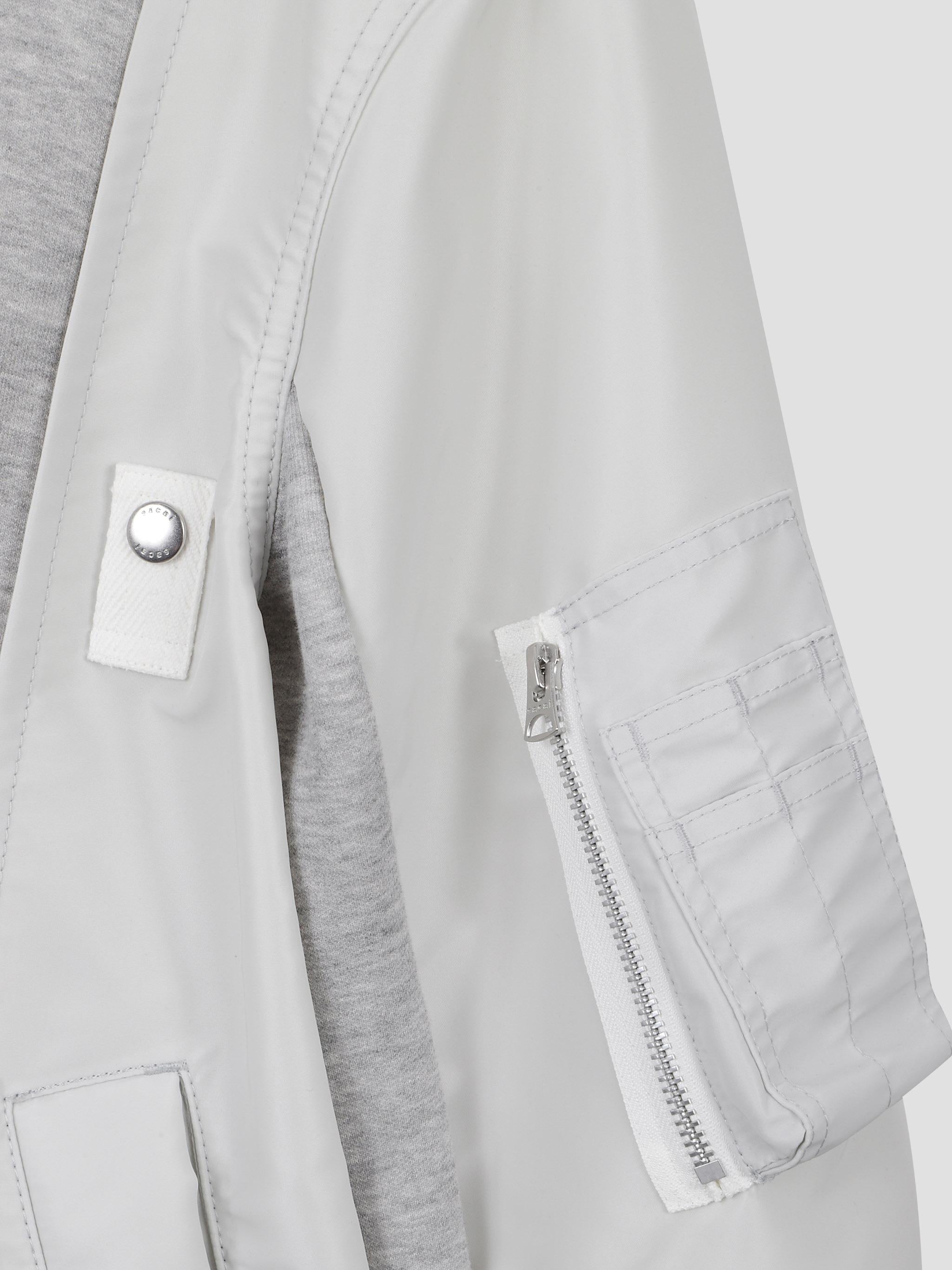 Sponge sweat x nylon twill hoodie
