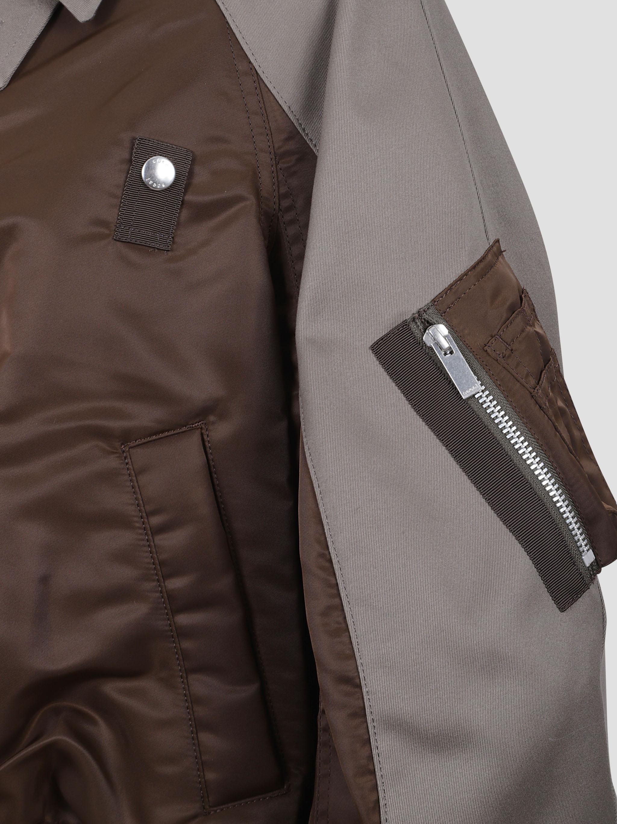 Cotton chino x nylon twill blouson