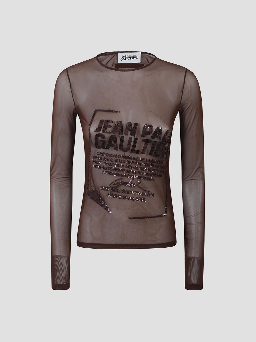 Mesh crewneck long sleeves