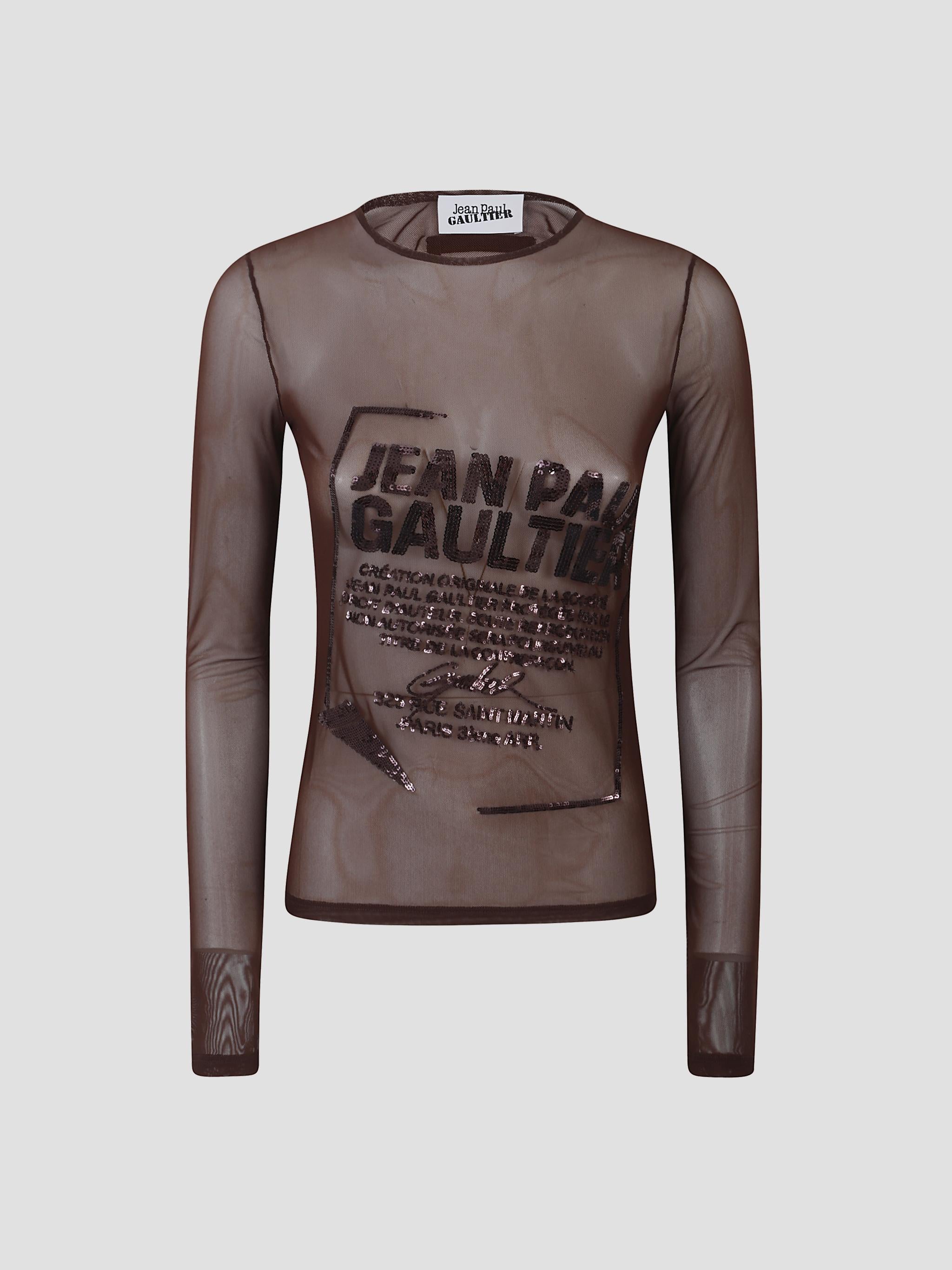 Mesh crewneck long sleeves