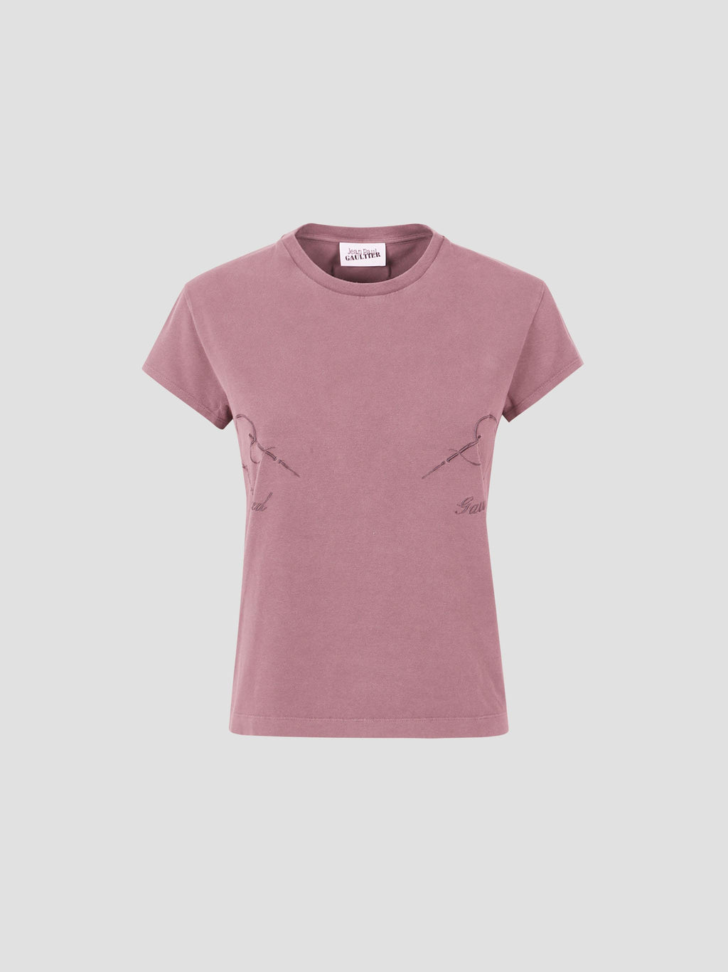 Stretch cotton baby tee embroidered