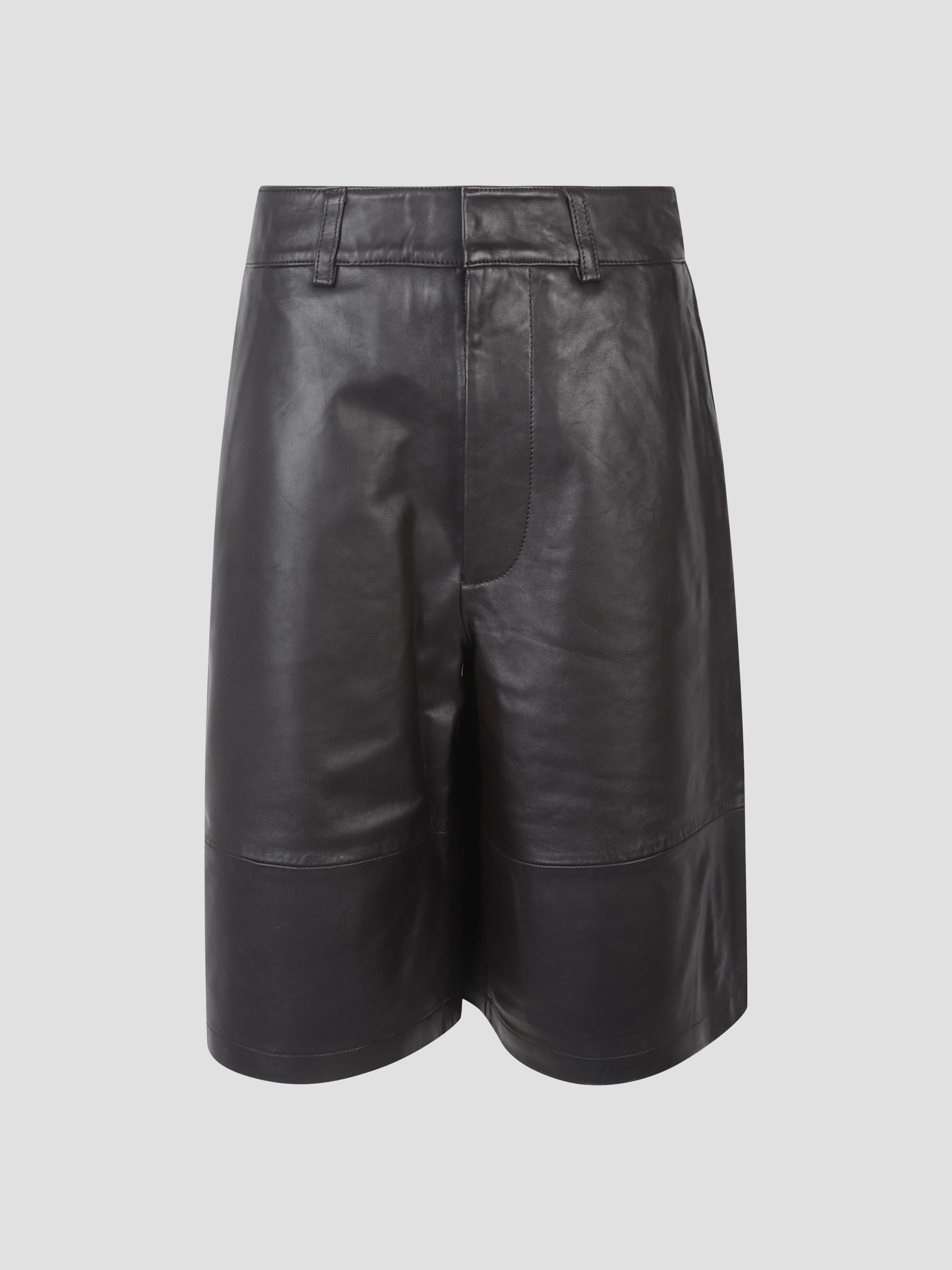 Olivia leather bermuda shorts
