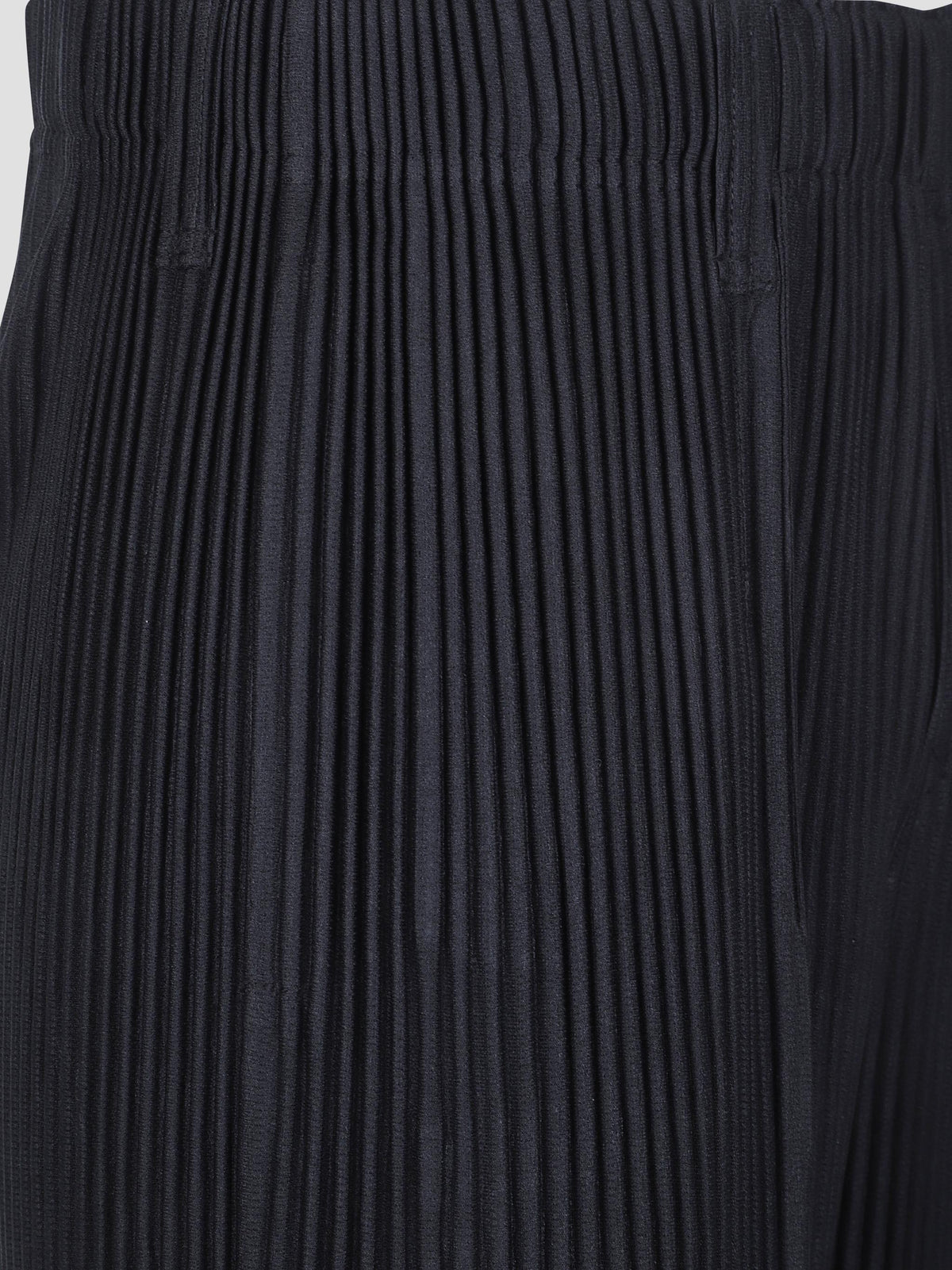 Tailored pleats 1 slit-hem trousers