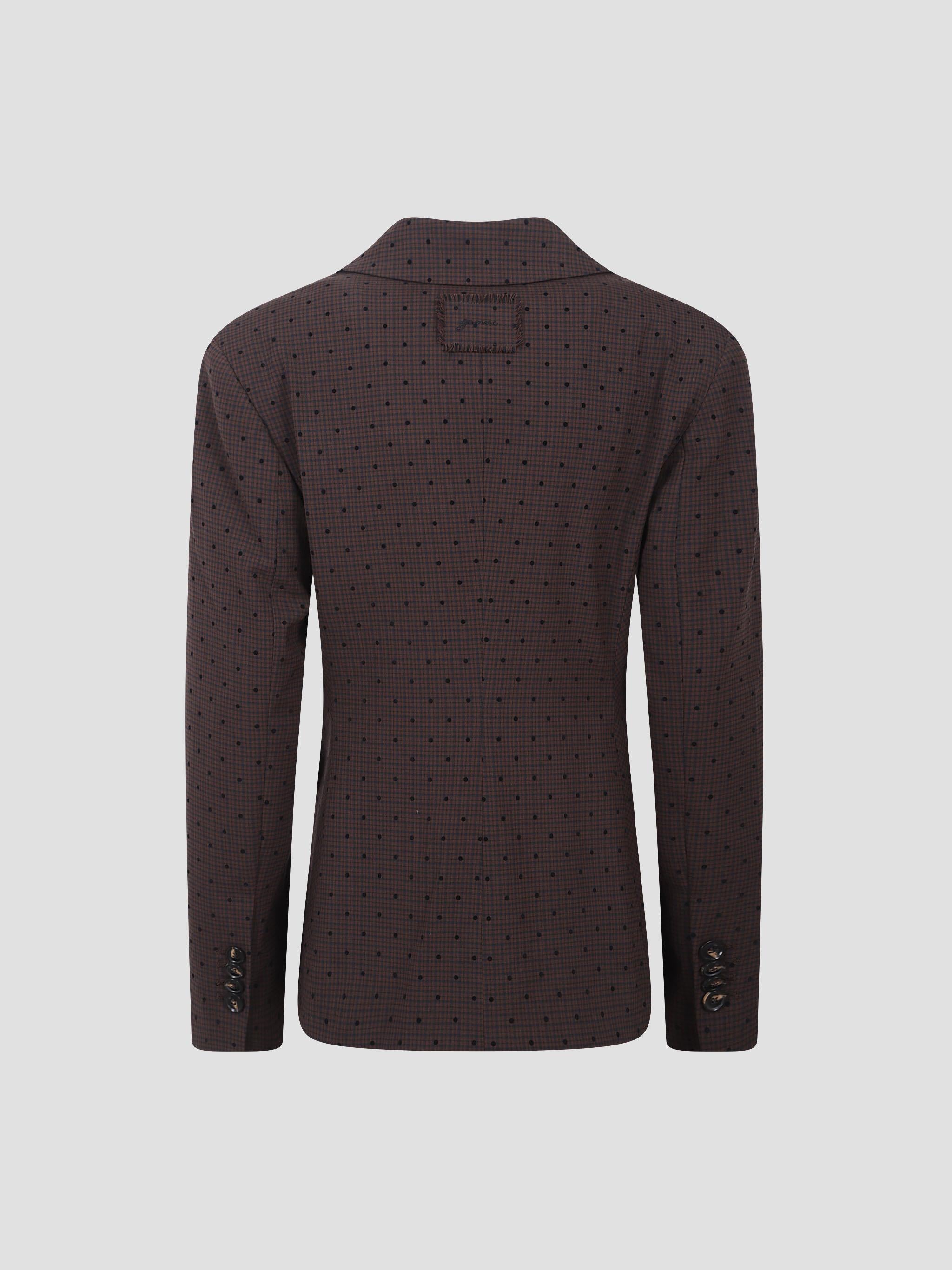 Flock check suiting blazer