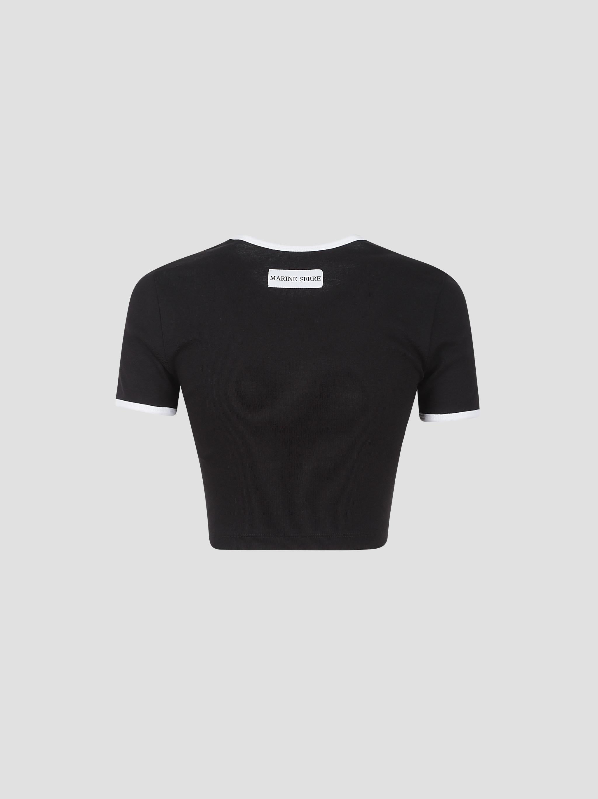 Moon logo bicolor cropped top