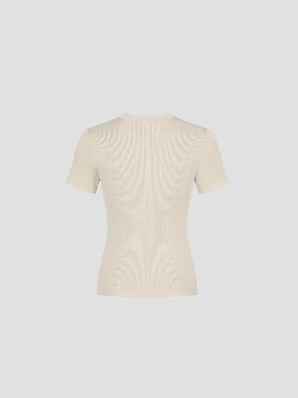 Knit t-shirt white