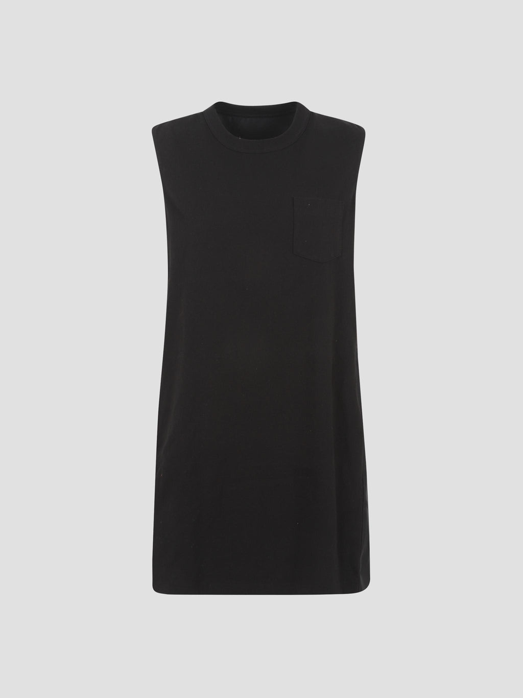 Cotton jersey-nylon twill dress