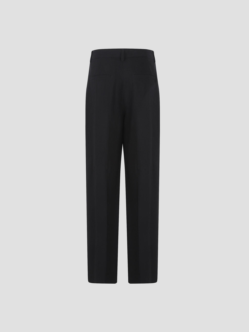 Double-pleat straight trousers
