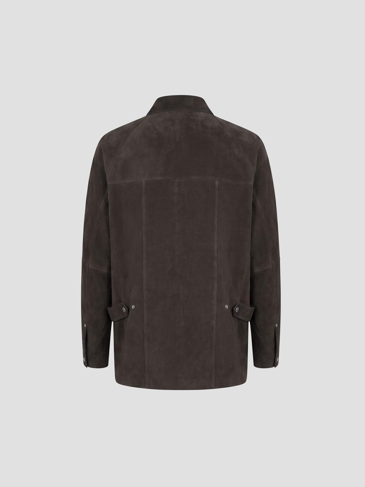 Suede utility jacket