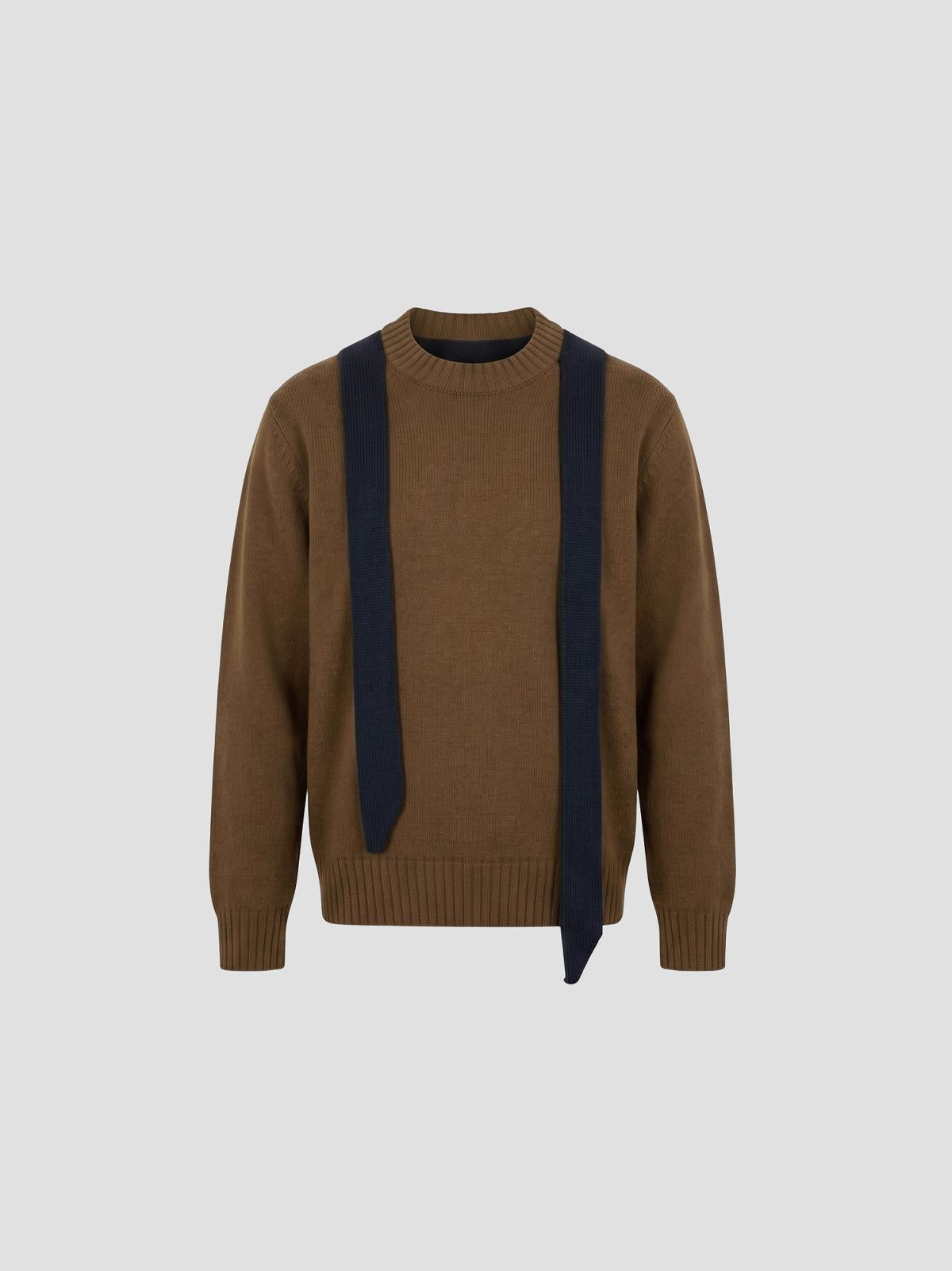 Wool knit pullover