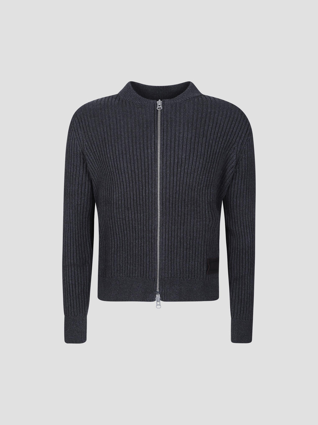 Ash cotton-knit bomber