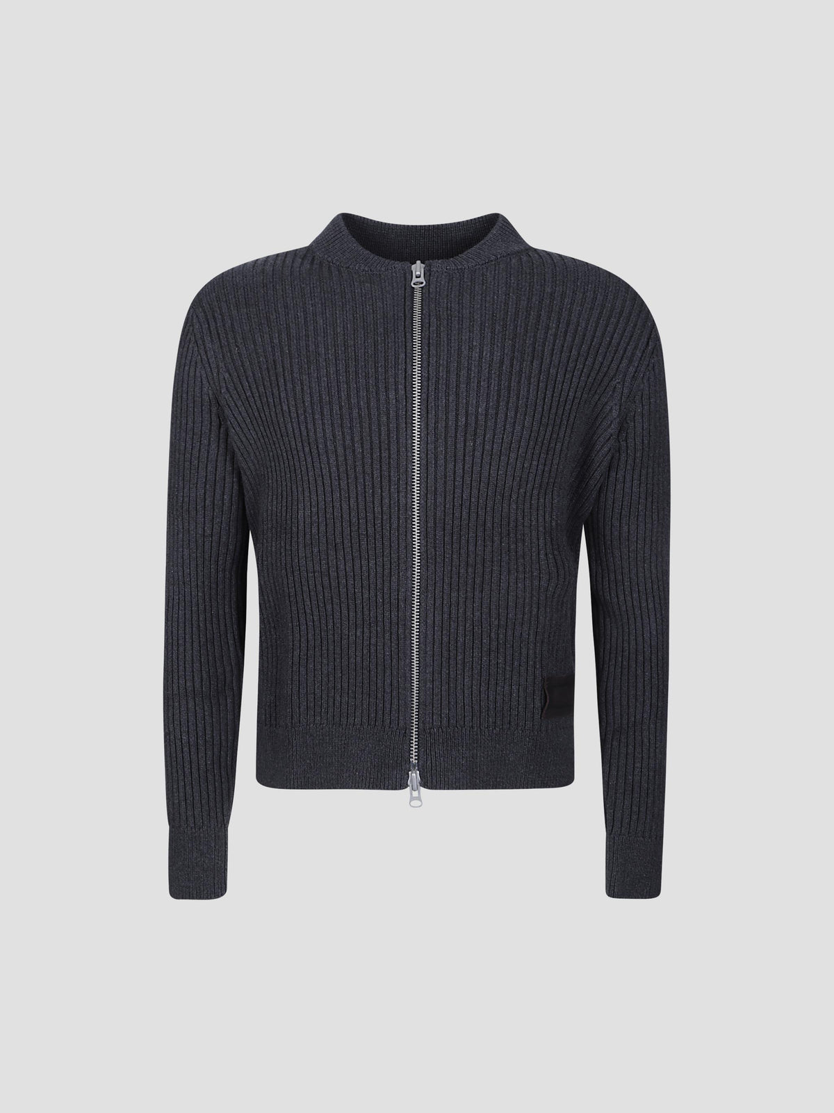 Ash cotton-knit bomber