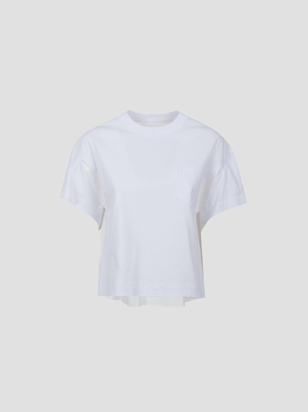 Light weight denim x cotton jersey t-shirt