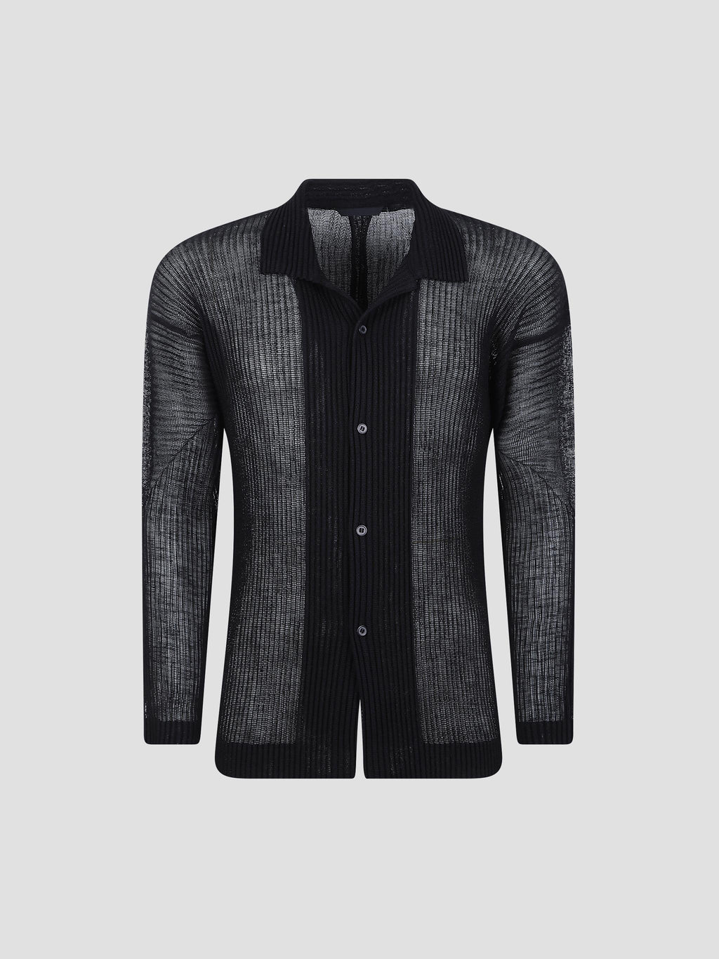 Rustic mesh pleated shirt