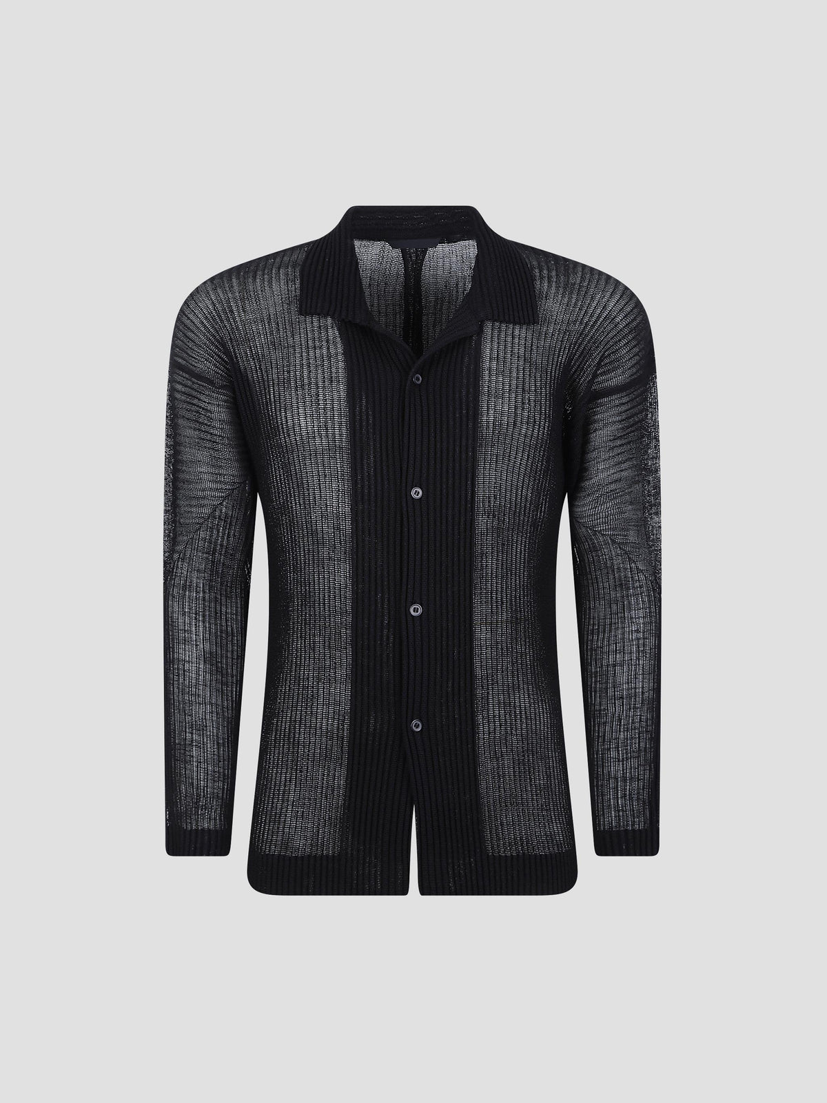 Rustic mesh pleated shirt