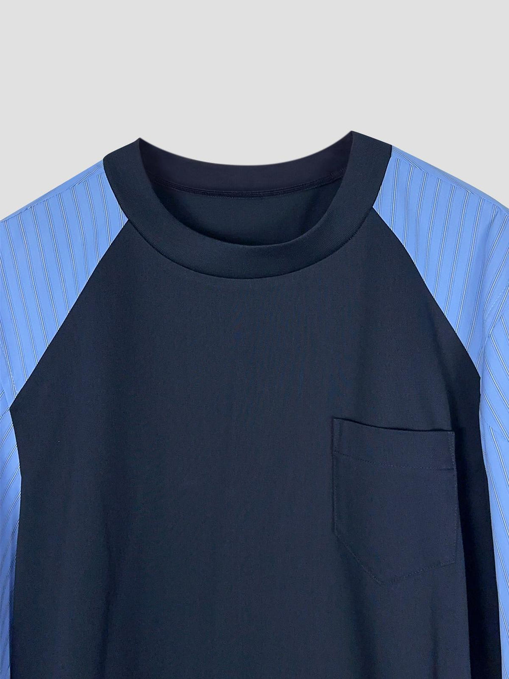 Poplin x cotton jersey t-shirt