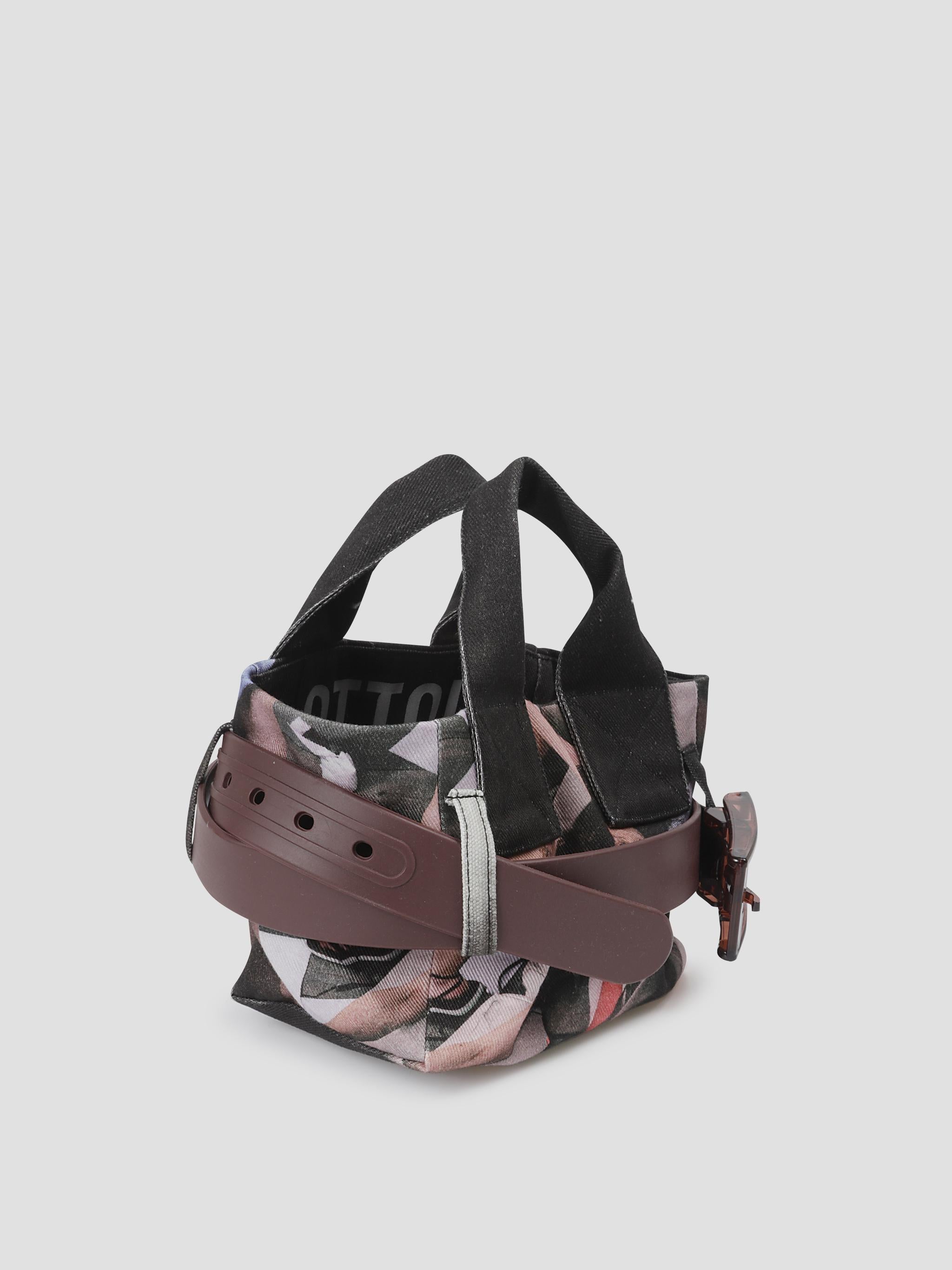 Accessory belted tote bag mini