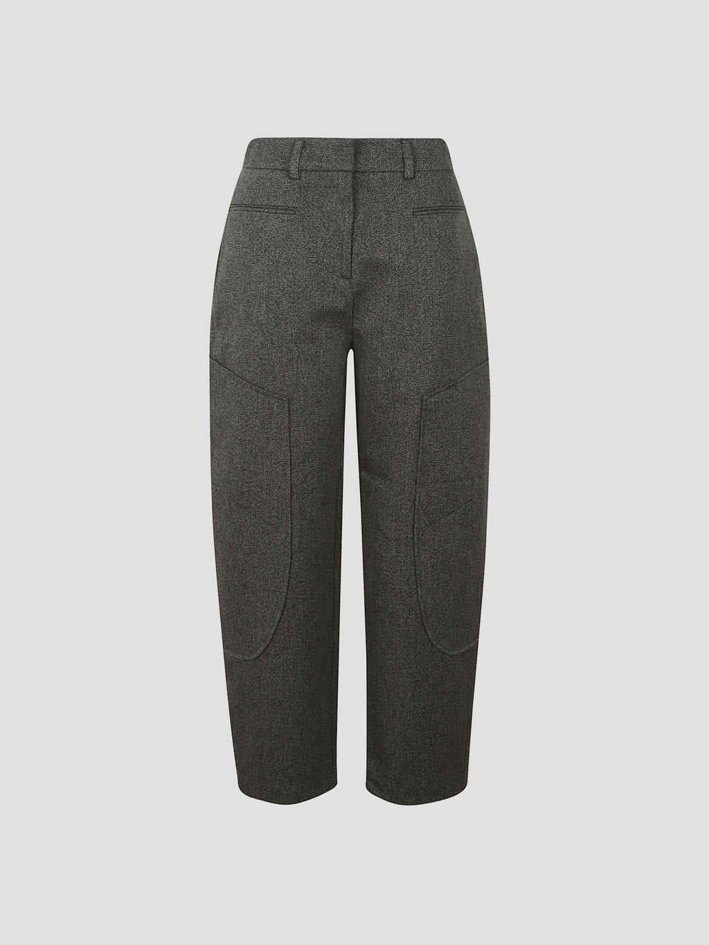 Mouline suiting curved pants