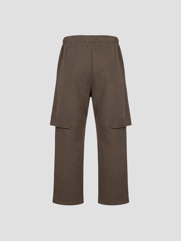 Cotton jersey pants brown