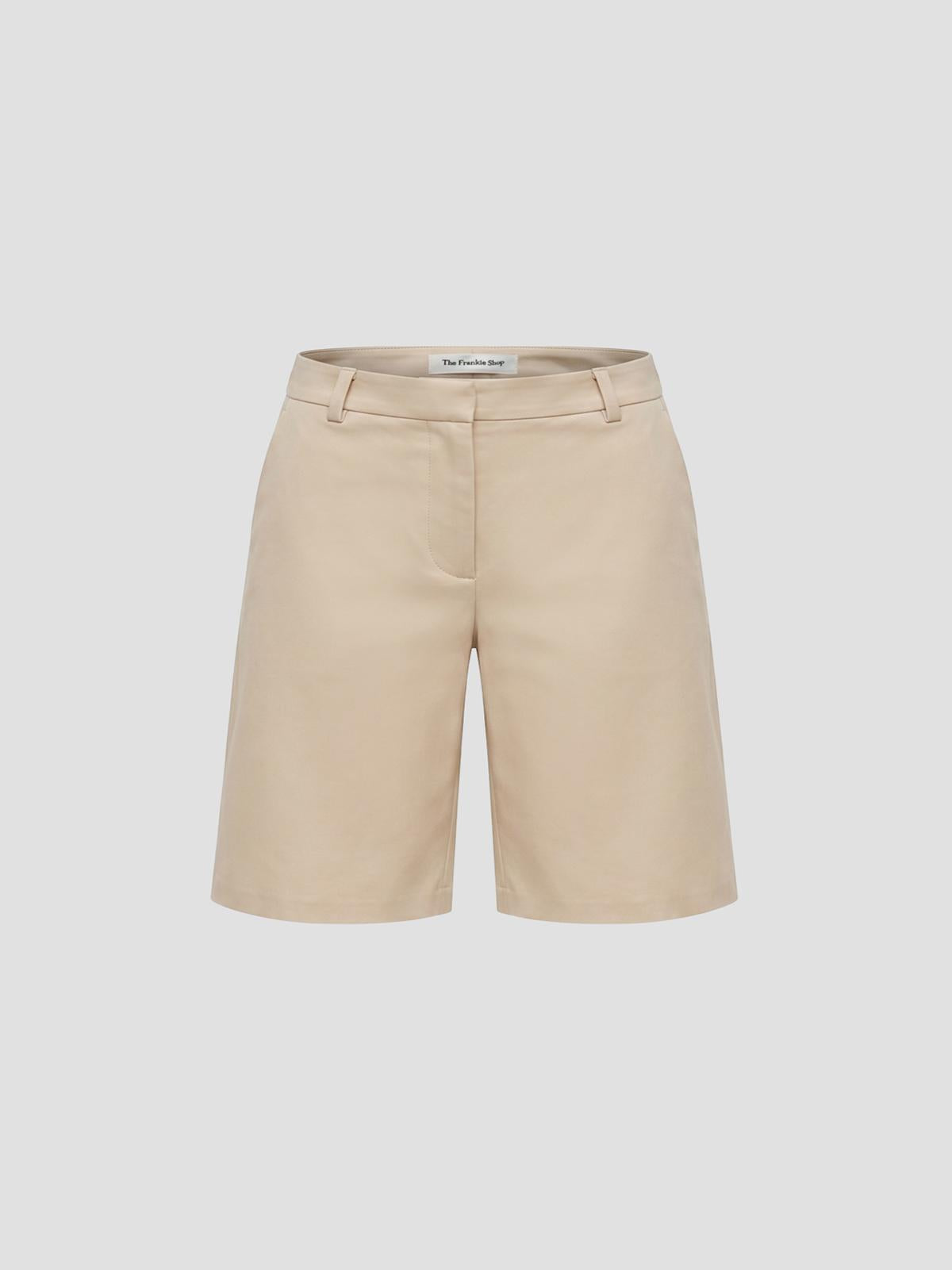 Marfa cotton pleated bermuda