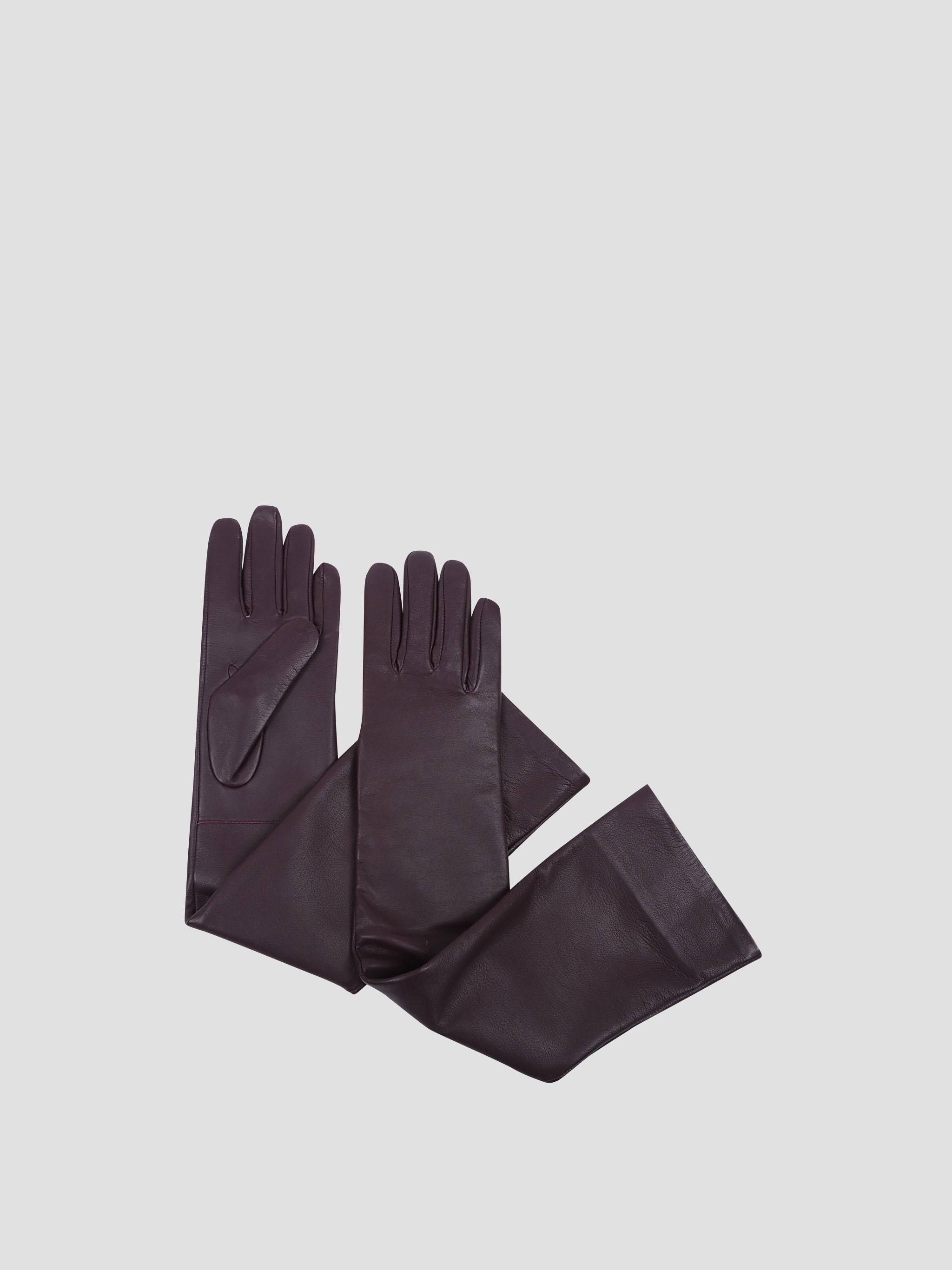 Veneto long leather gloves