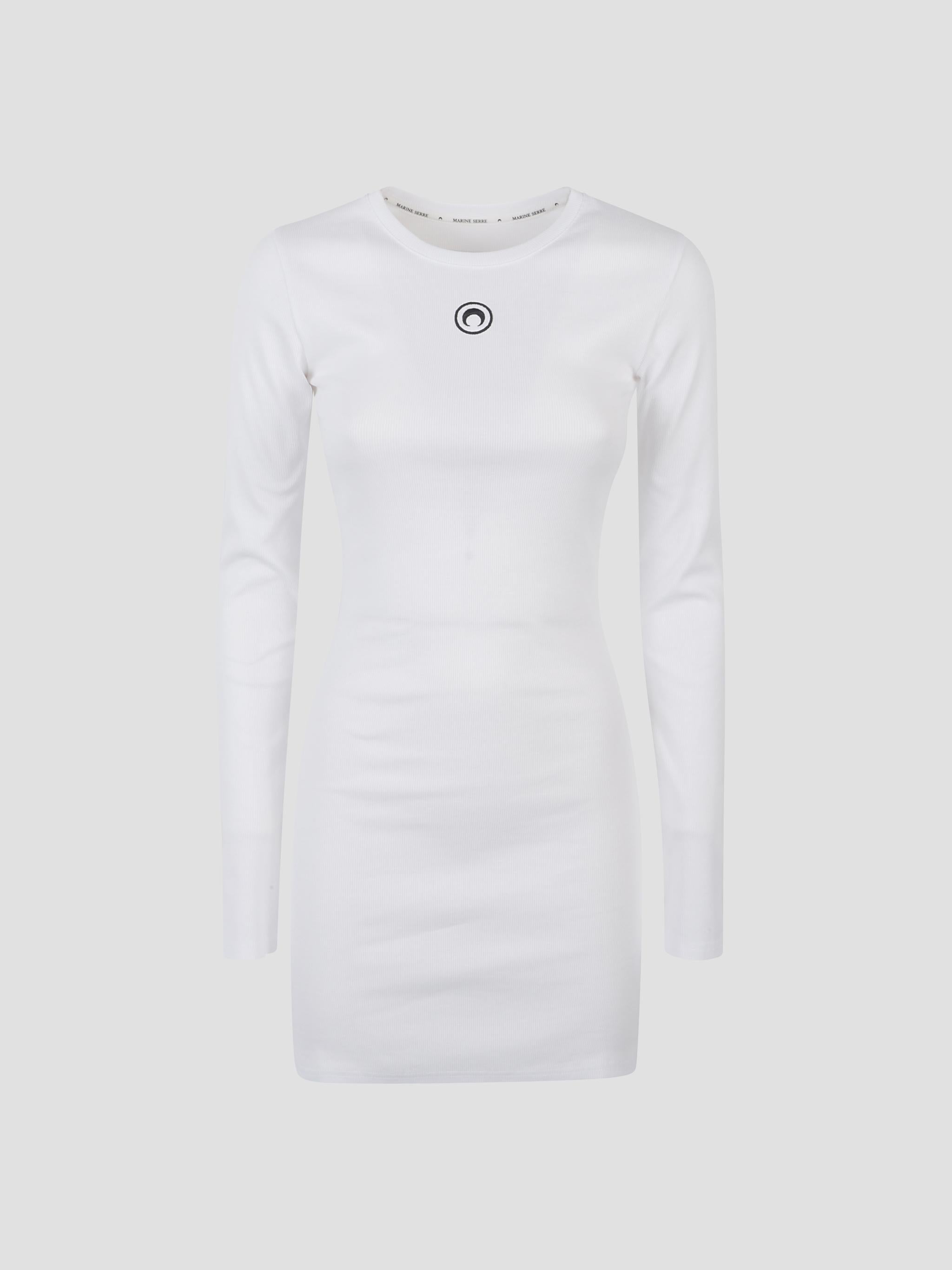 Moon logo ribbed mini dress