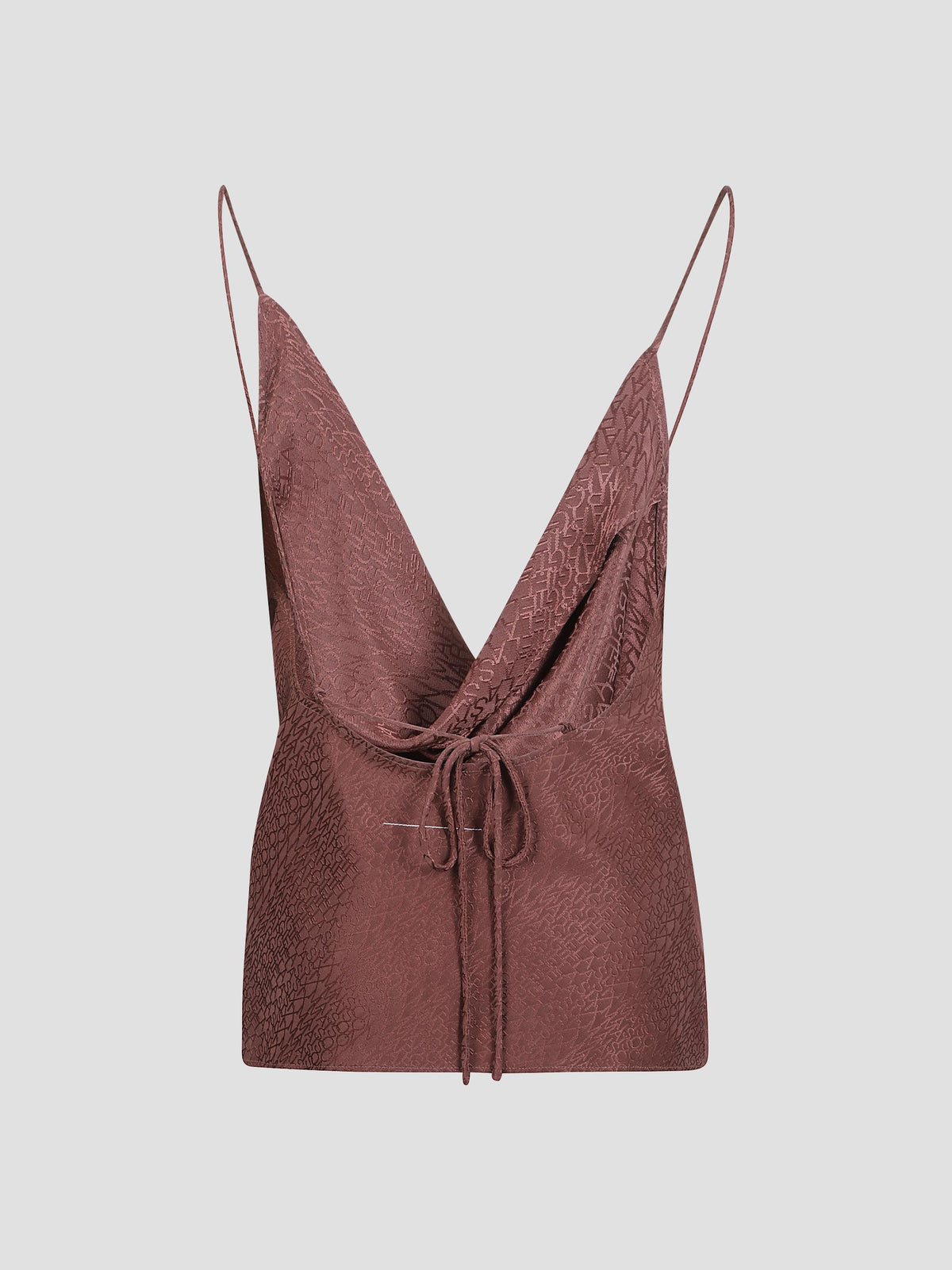 Logo-jacquard cowl-neck top