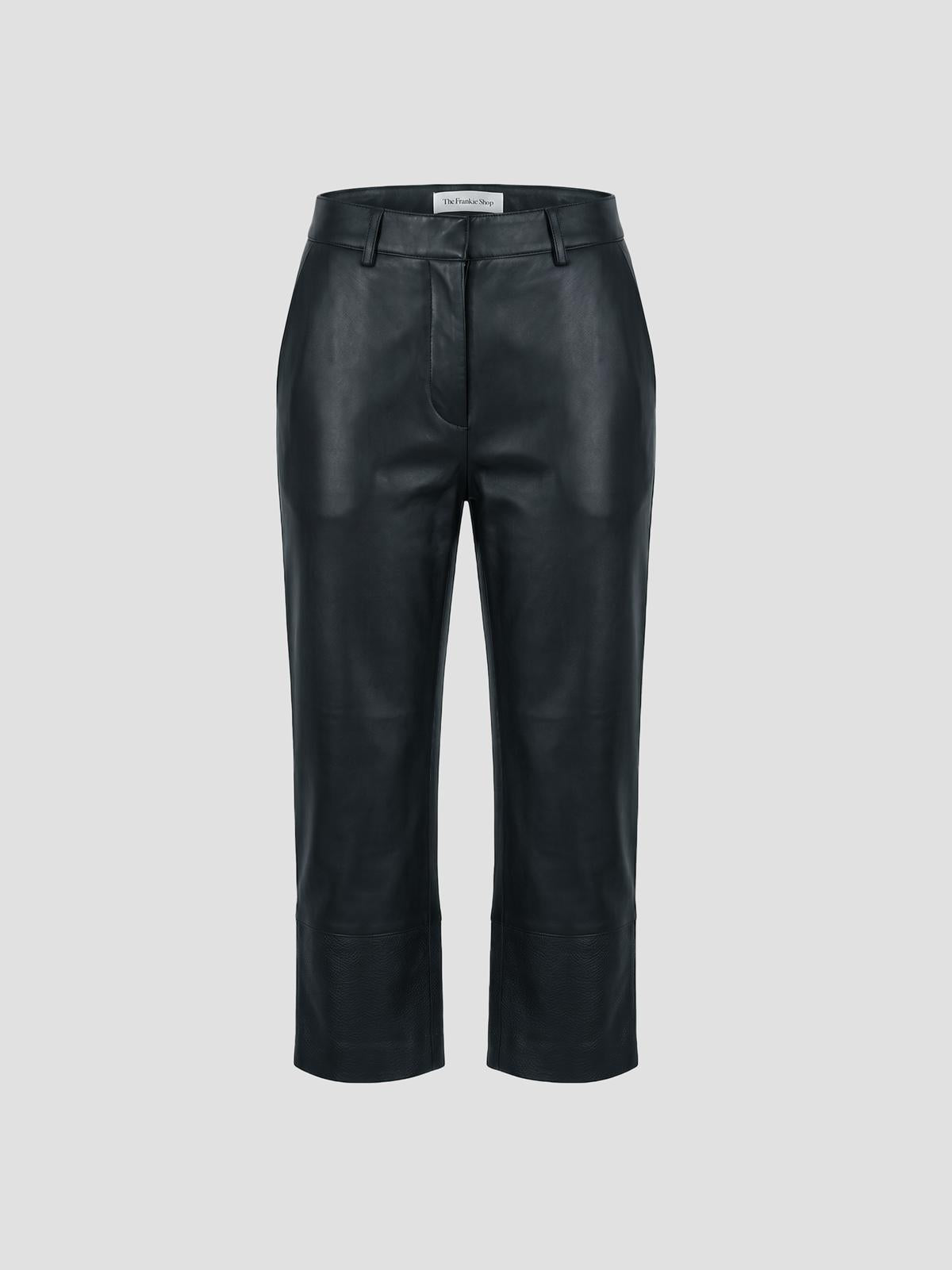 Lior leather capri pants