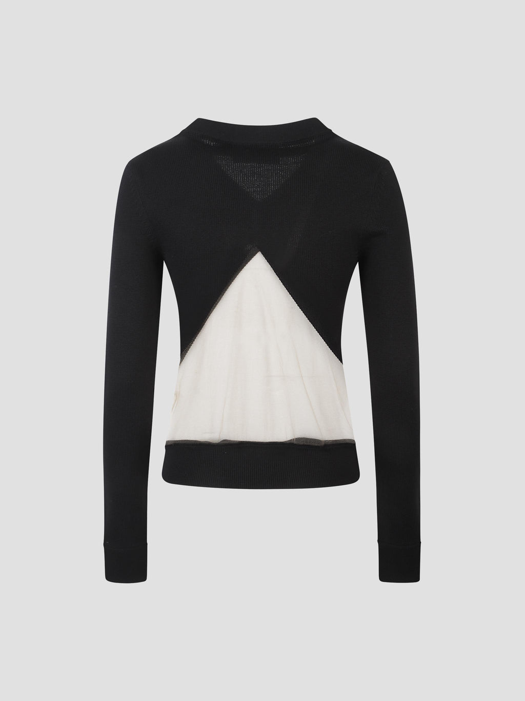 Triangle floating knit v-neck