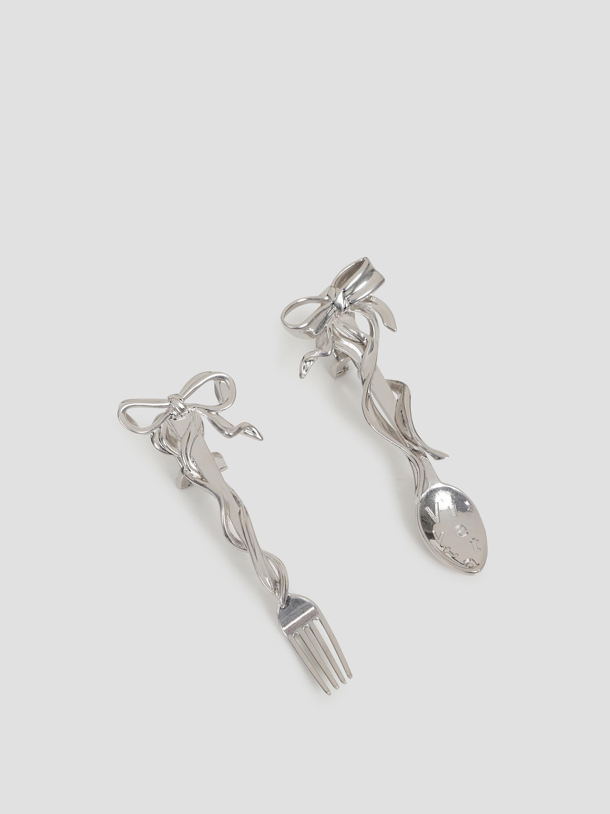 8 cm cutlery clip earrings