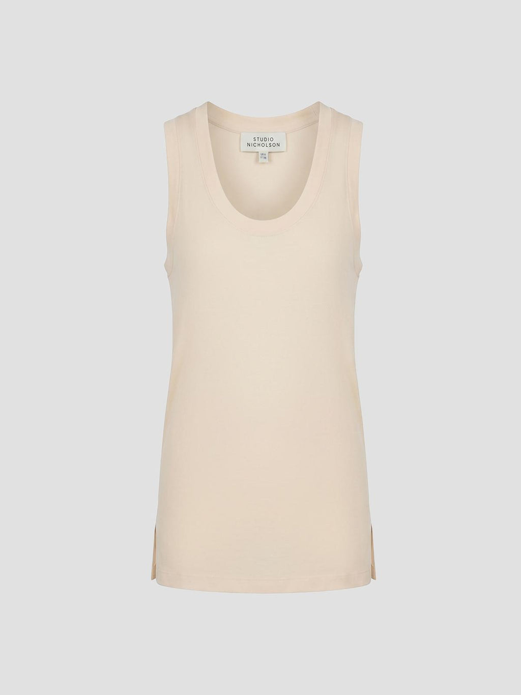 Studio Nicholson Scoop neck vest in white