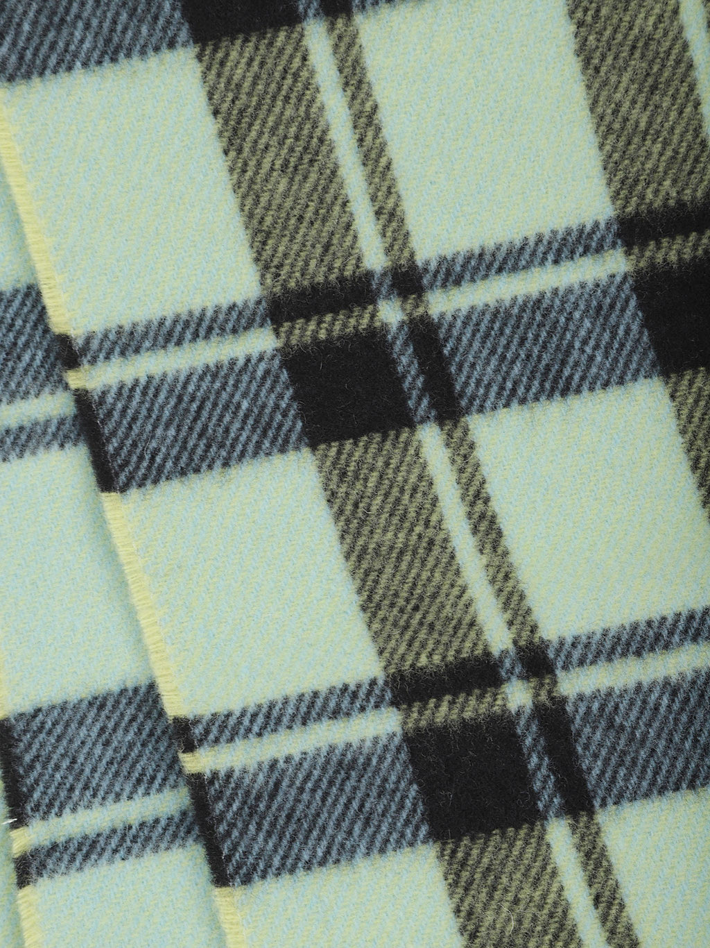Double face wool check scarf