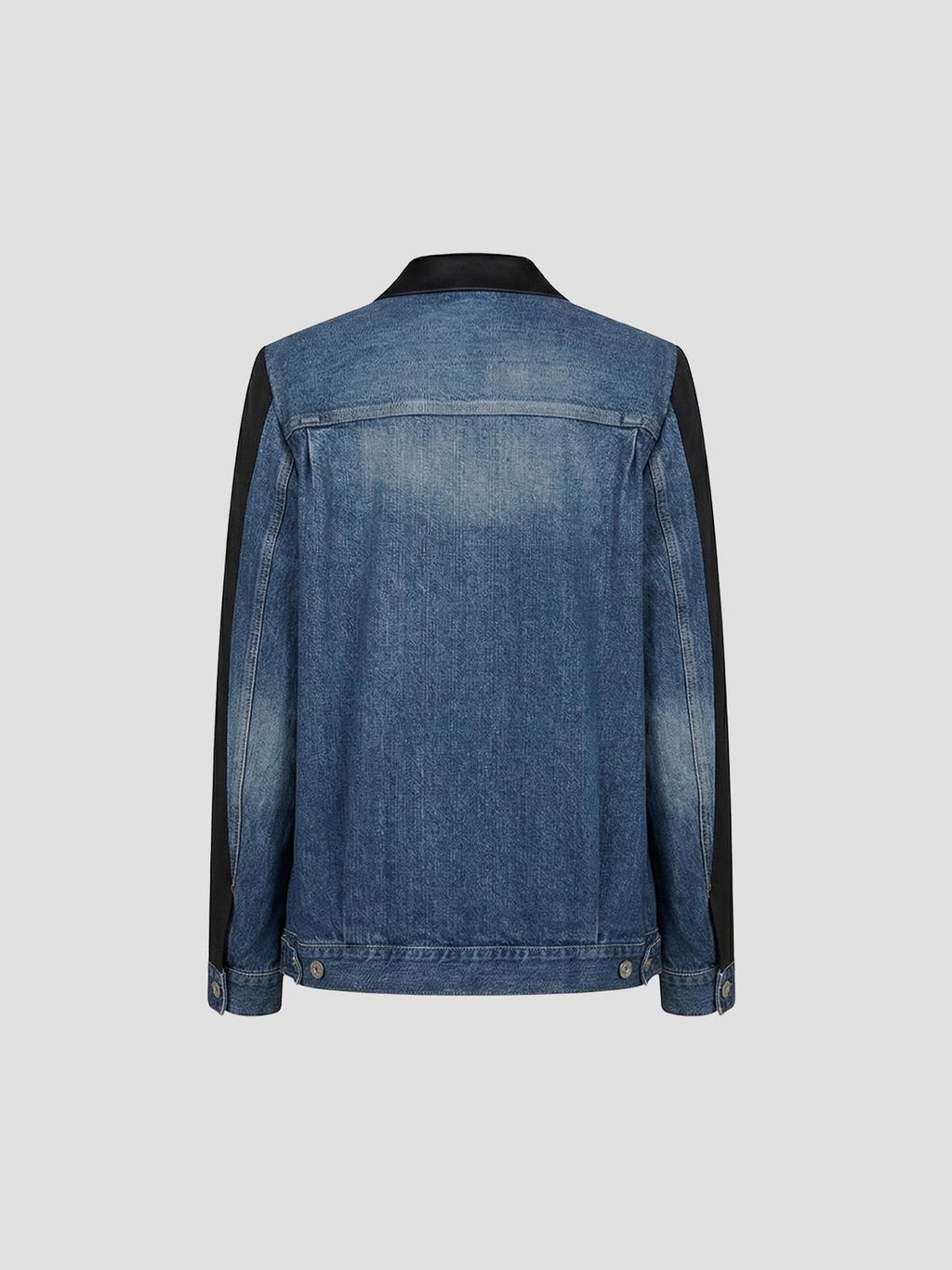 Wool suiting x denim jacket