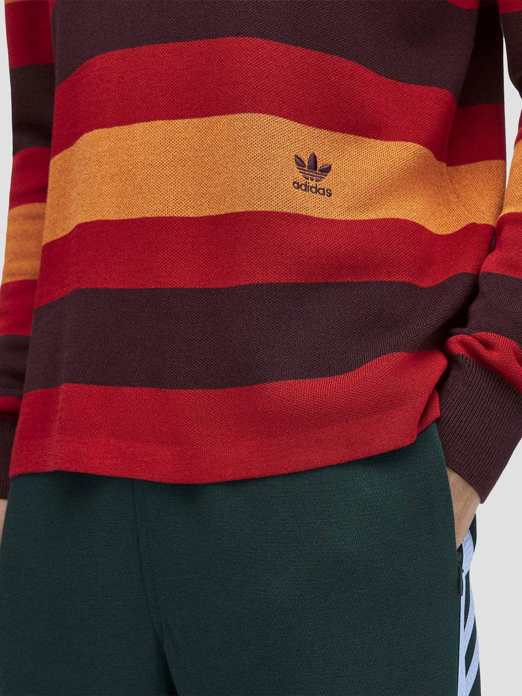 Wales bonner striped knit long-sleeve top multicol