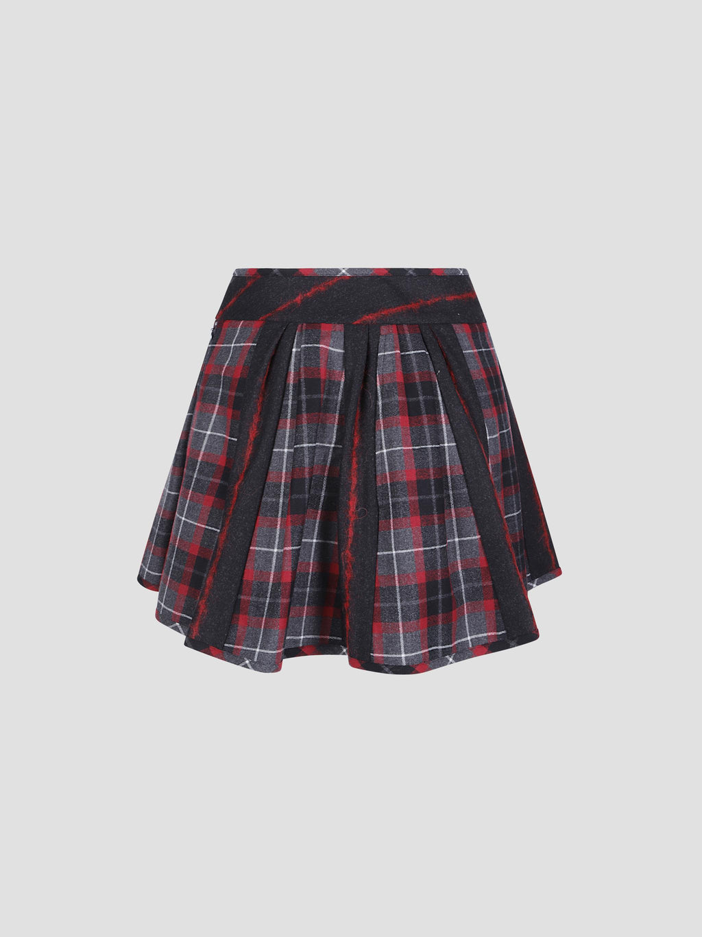 Mini bell tartan wool skirt
