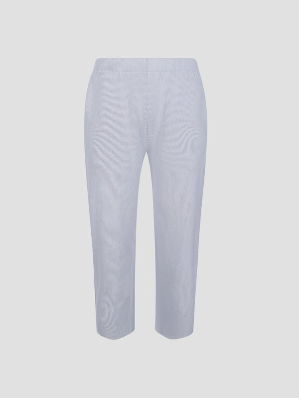 Basic knit pleated trousers