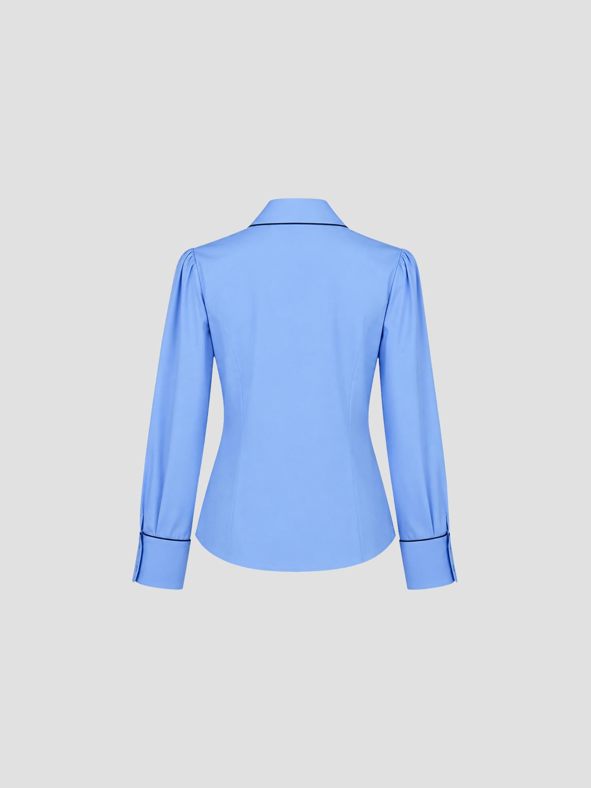 Shirt with tie collar