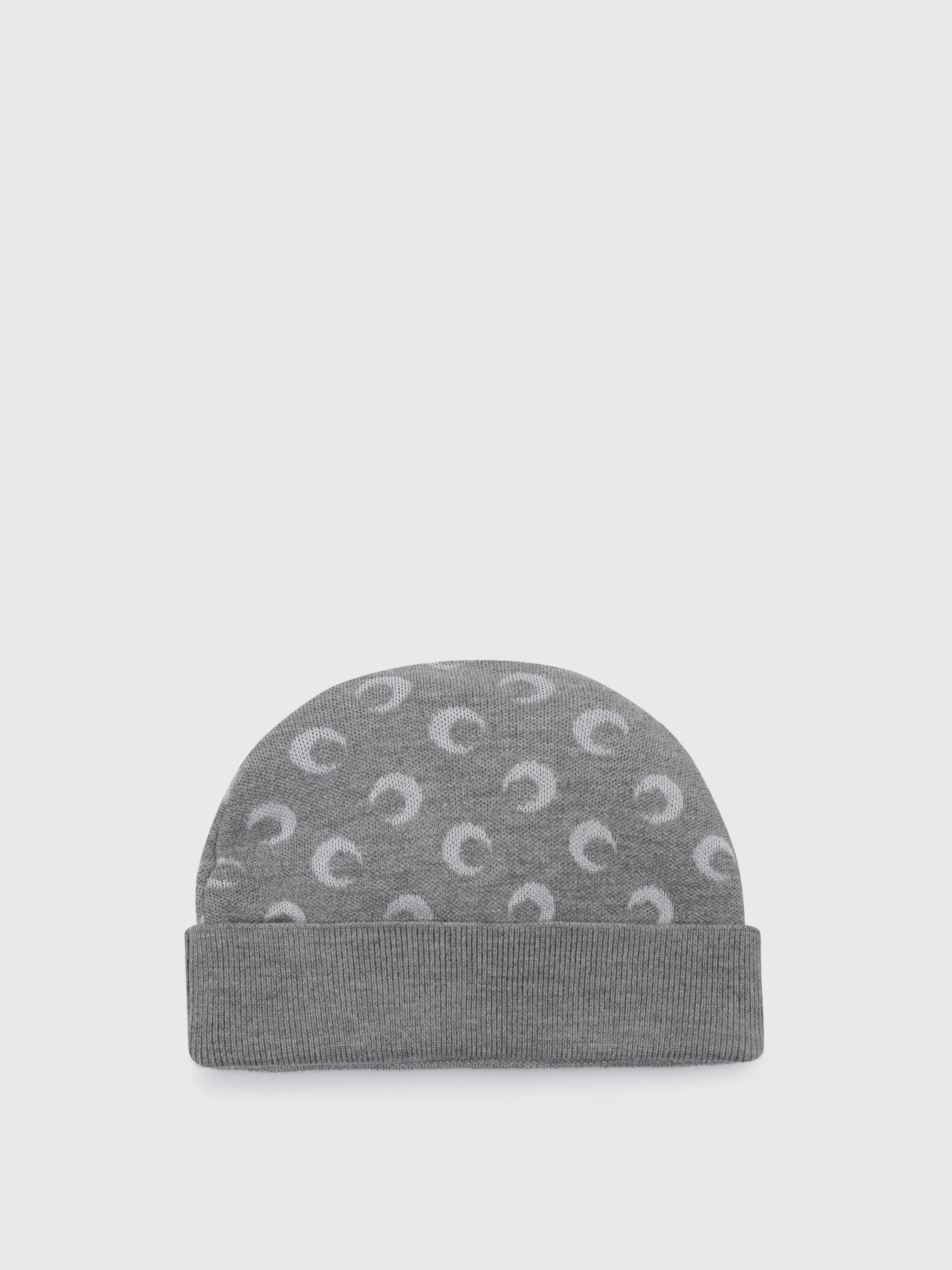 Moon jacquard knit beanie