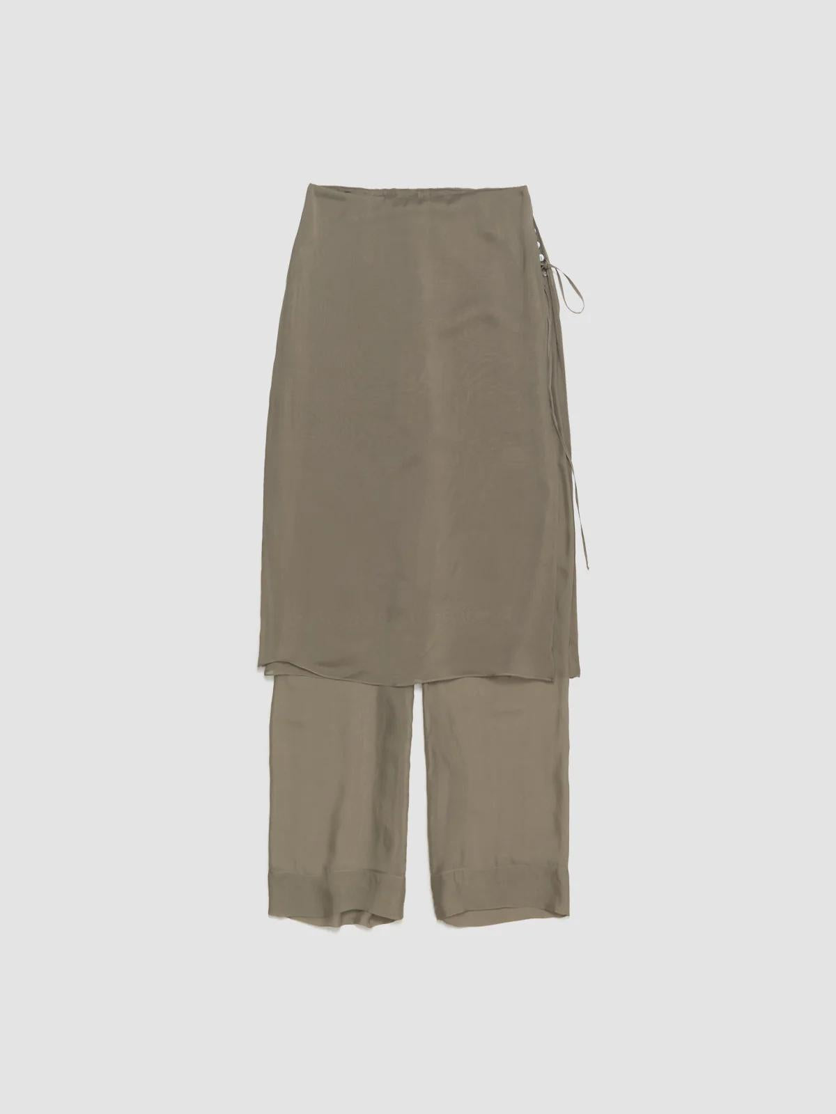 Low silk pants