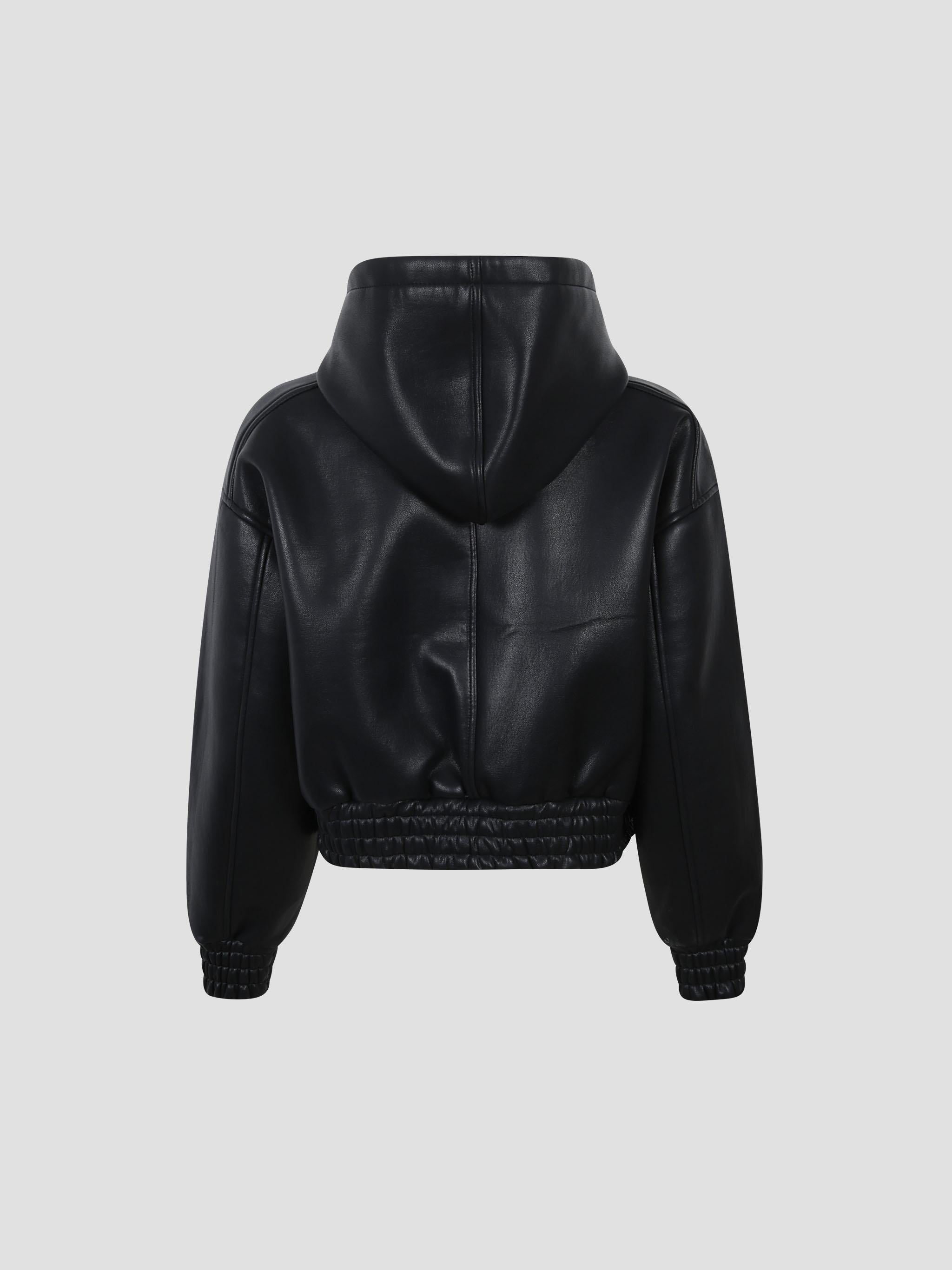 Jackson faux leather bonded bomber