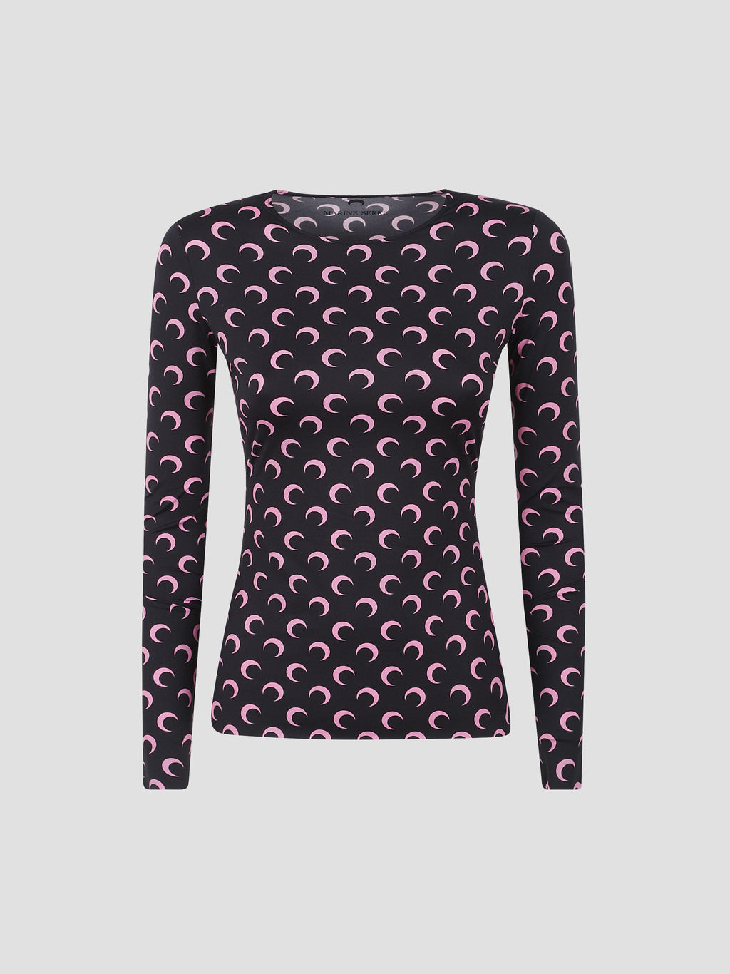 Moon printed ls crewneck top