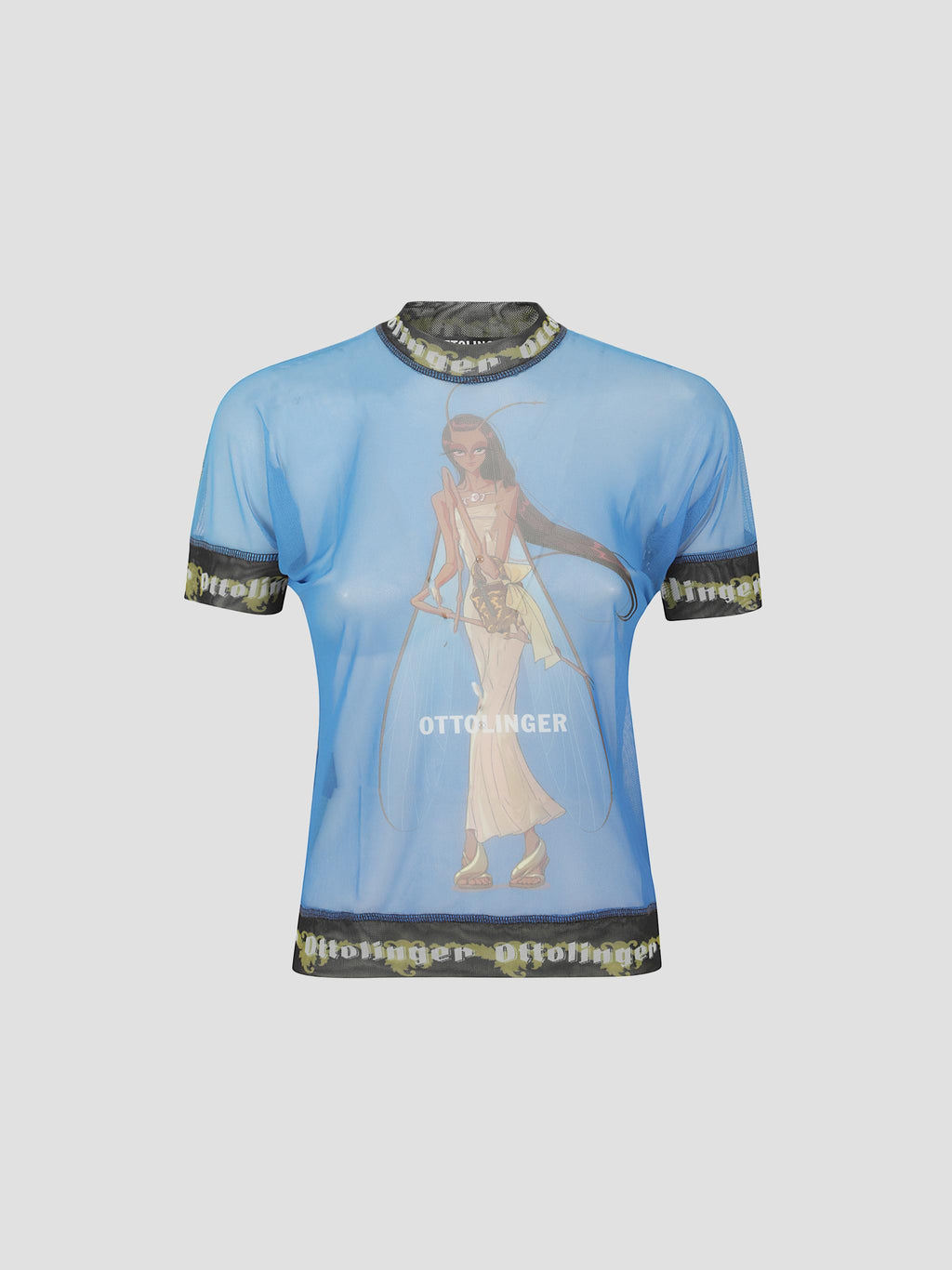 Knitted oversized mesh t-shirt