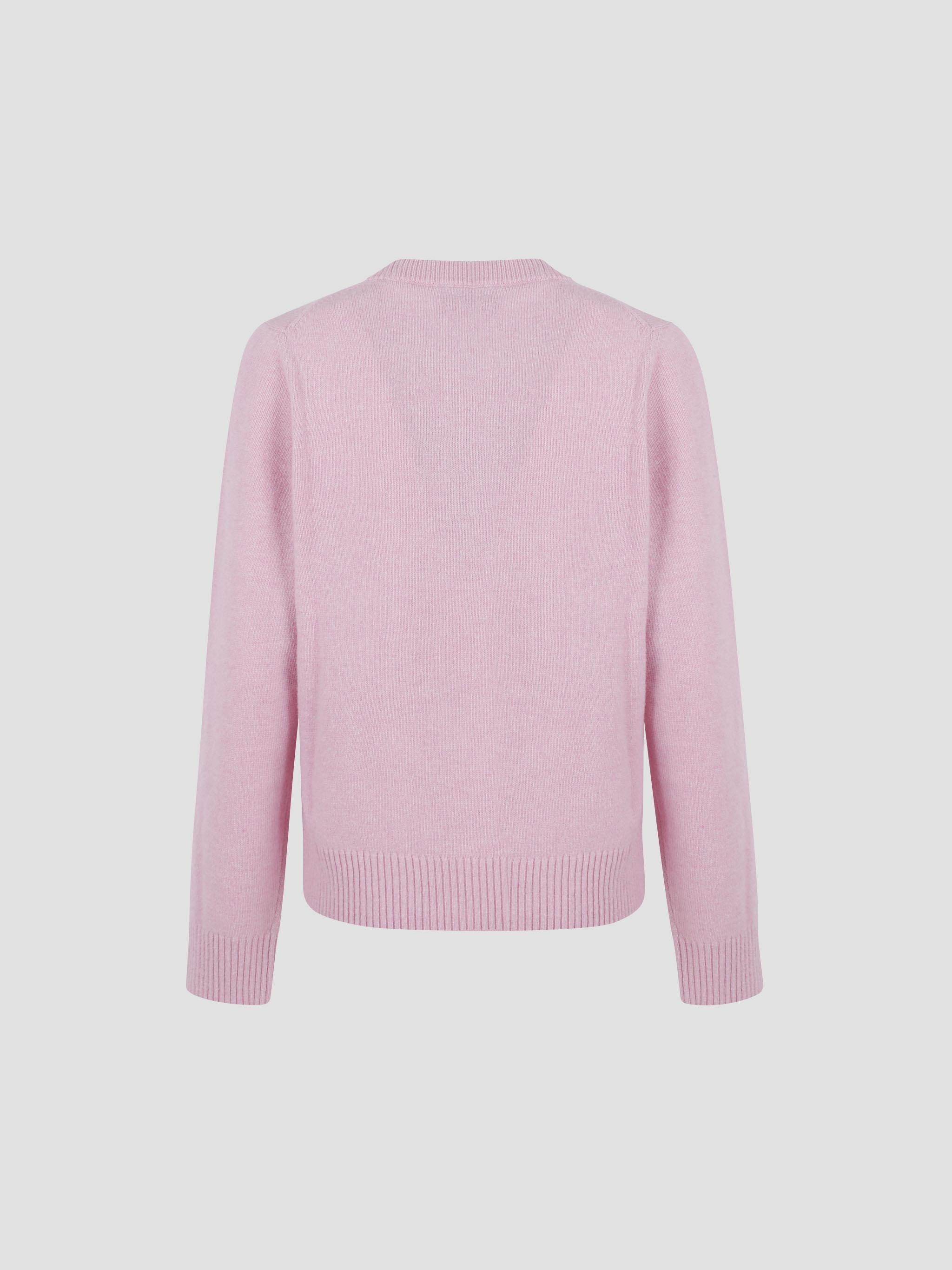 Graphic wool mix poodle crewneck