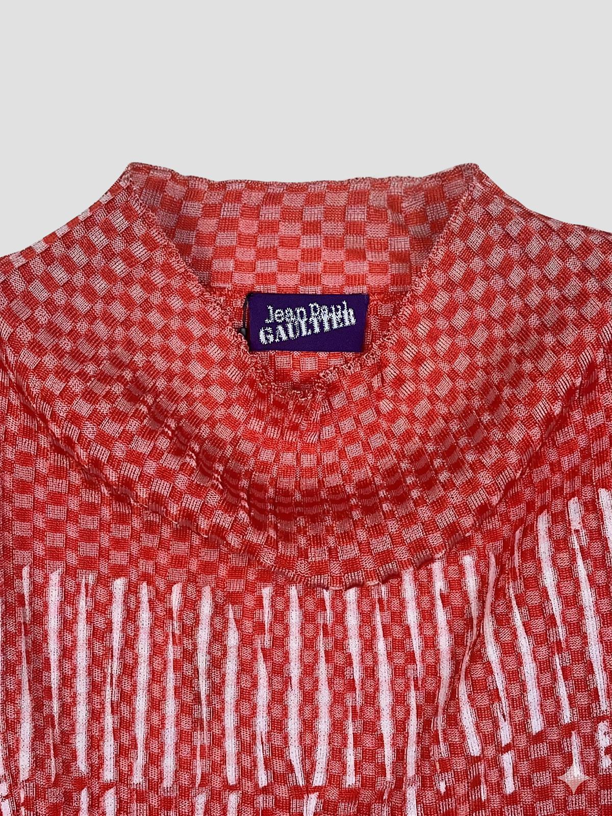 Asymetric collar sweater printed "junior gaultier"