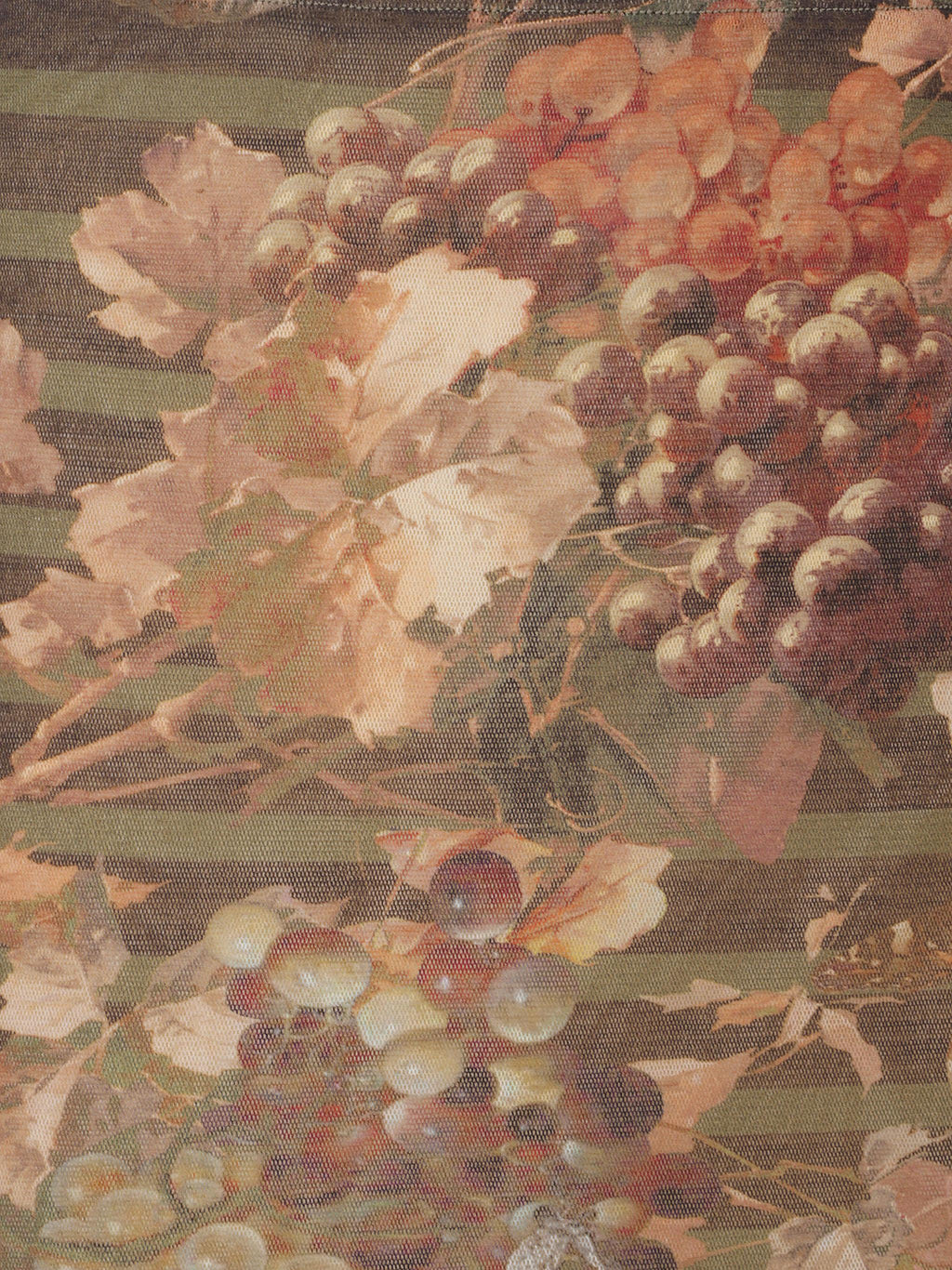 Mesh long skirt printed "marinière grape"