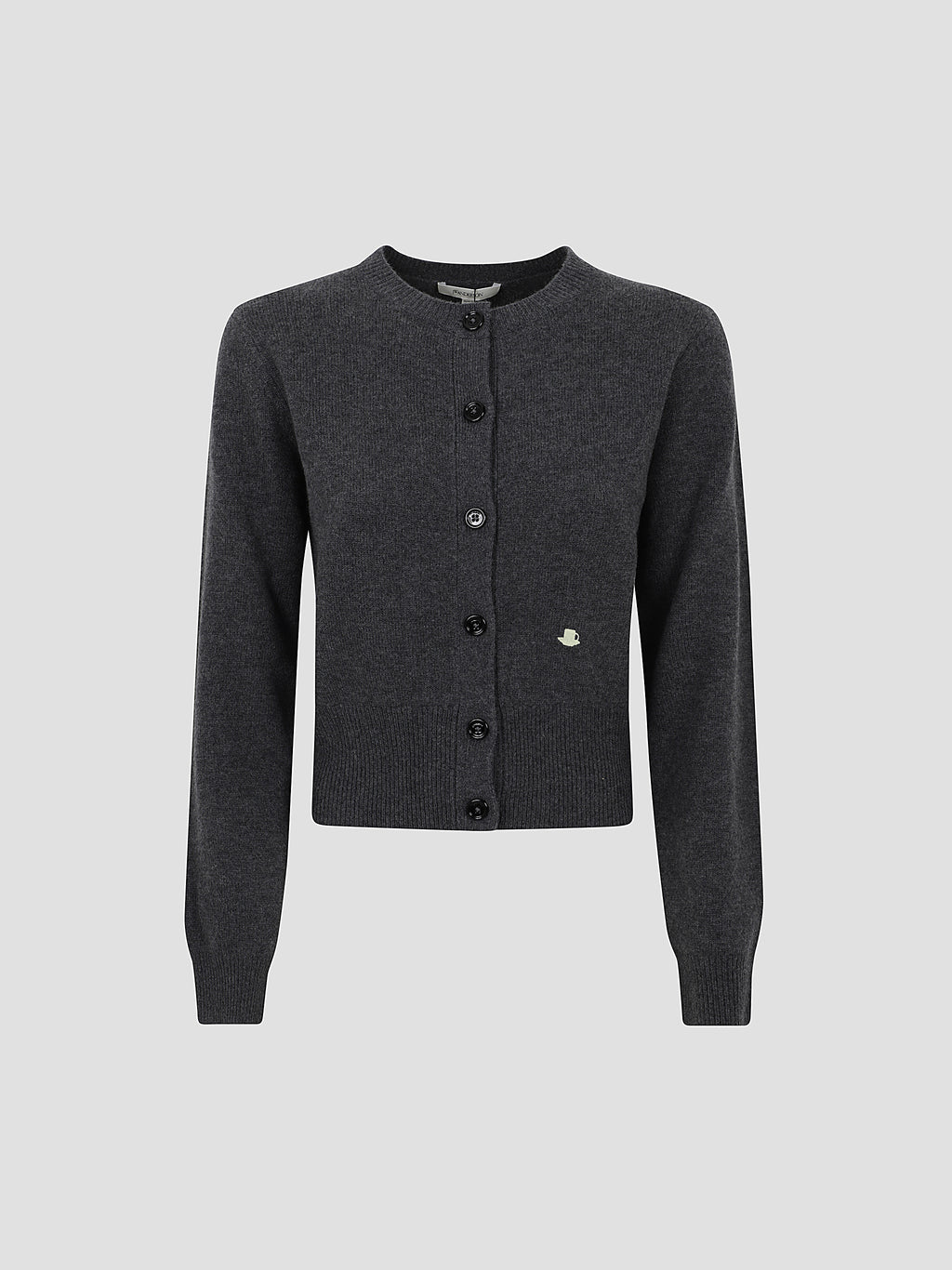 Contrast embroidery cardigan