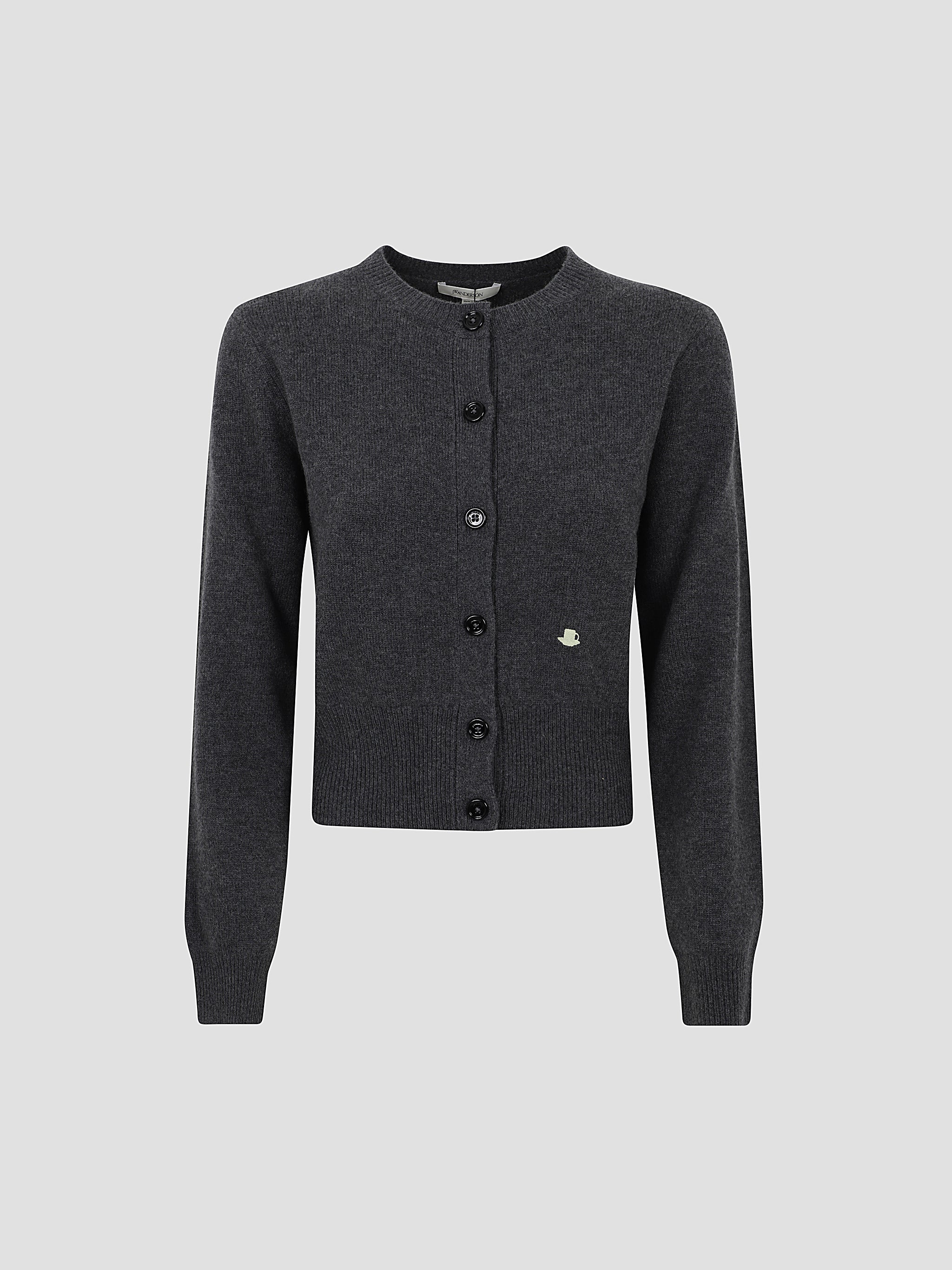 Contrast embroidery cardigan