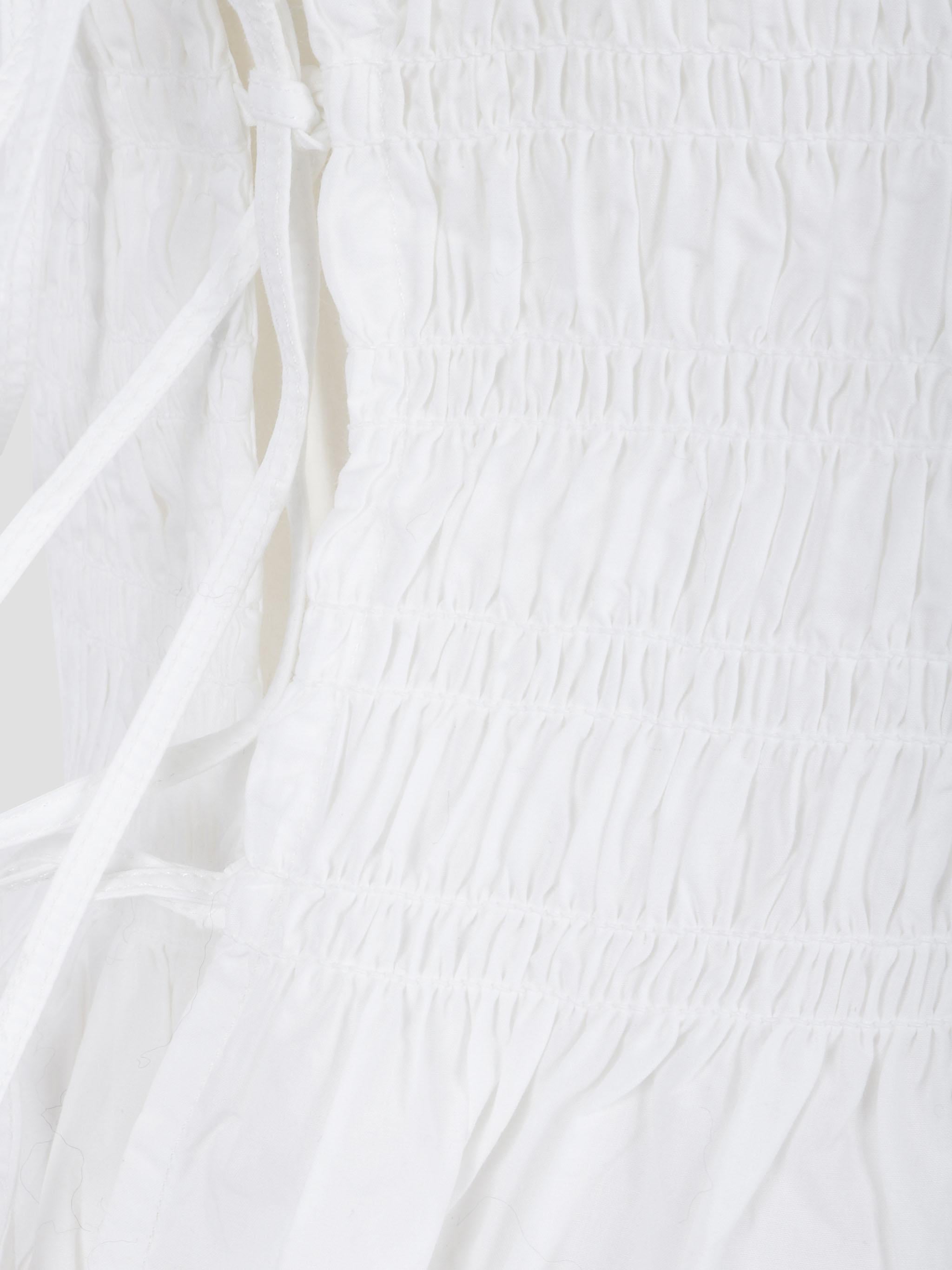 Cotton poplin smock tie string top