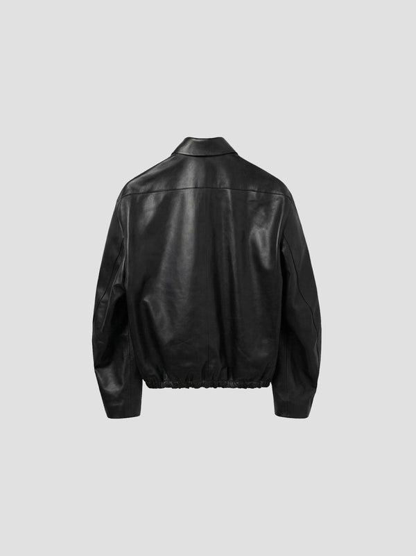 Leather blouson